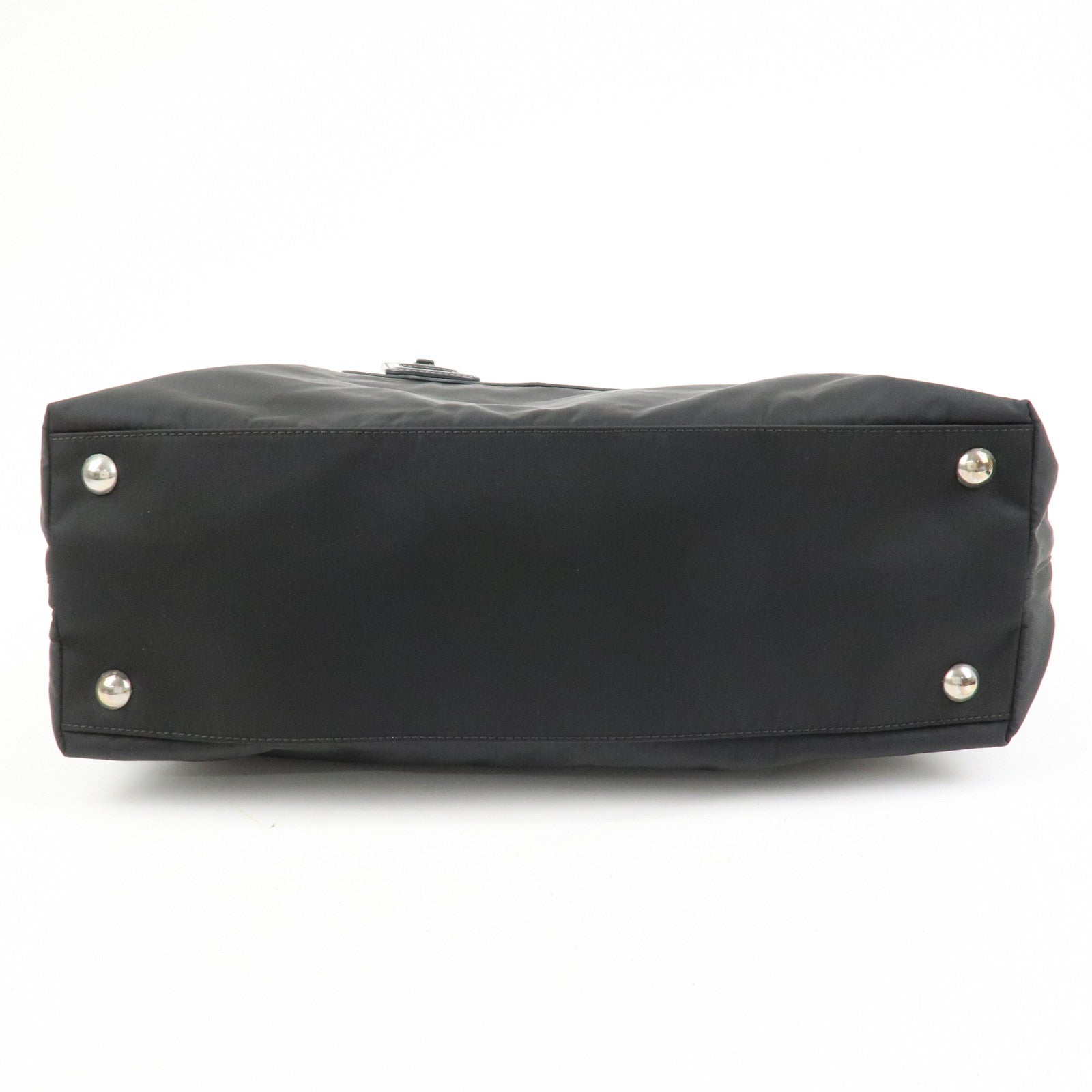 PRADA Nylon Patent Leather 2Way Bag Shoulder Bag Black BN1106