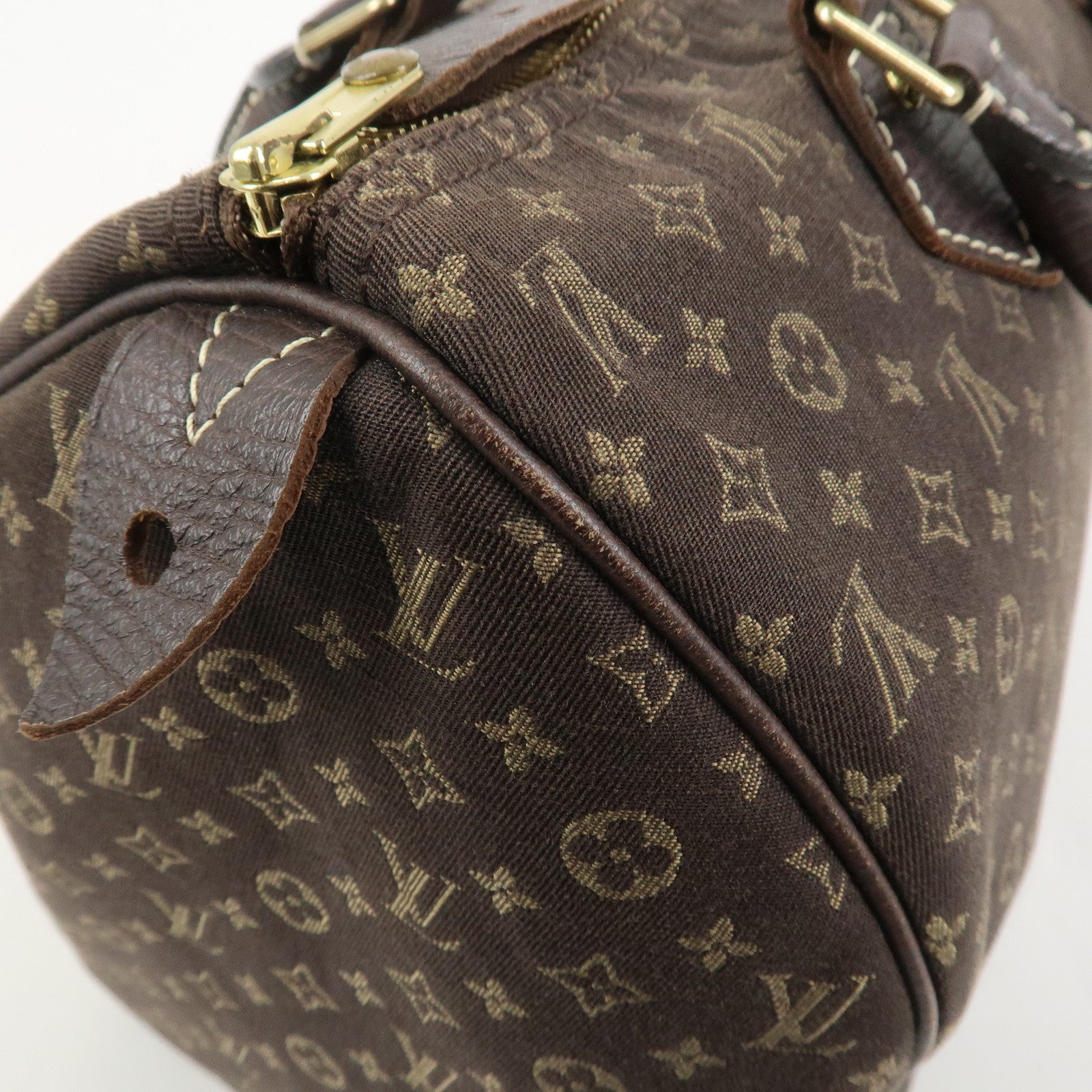 Louis Vuitton Monogram Mini Lin Speedy 30 Boston Bag Ebene M95224