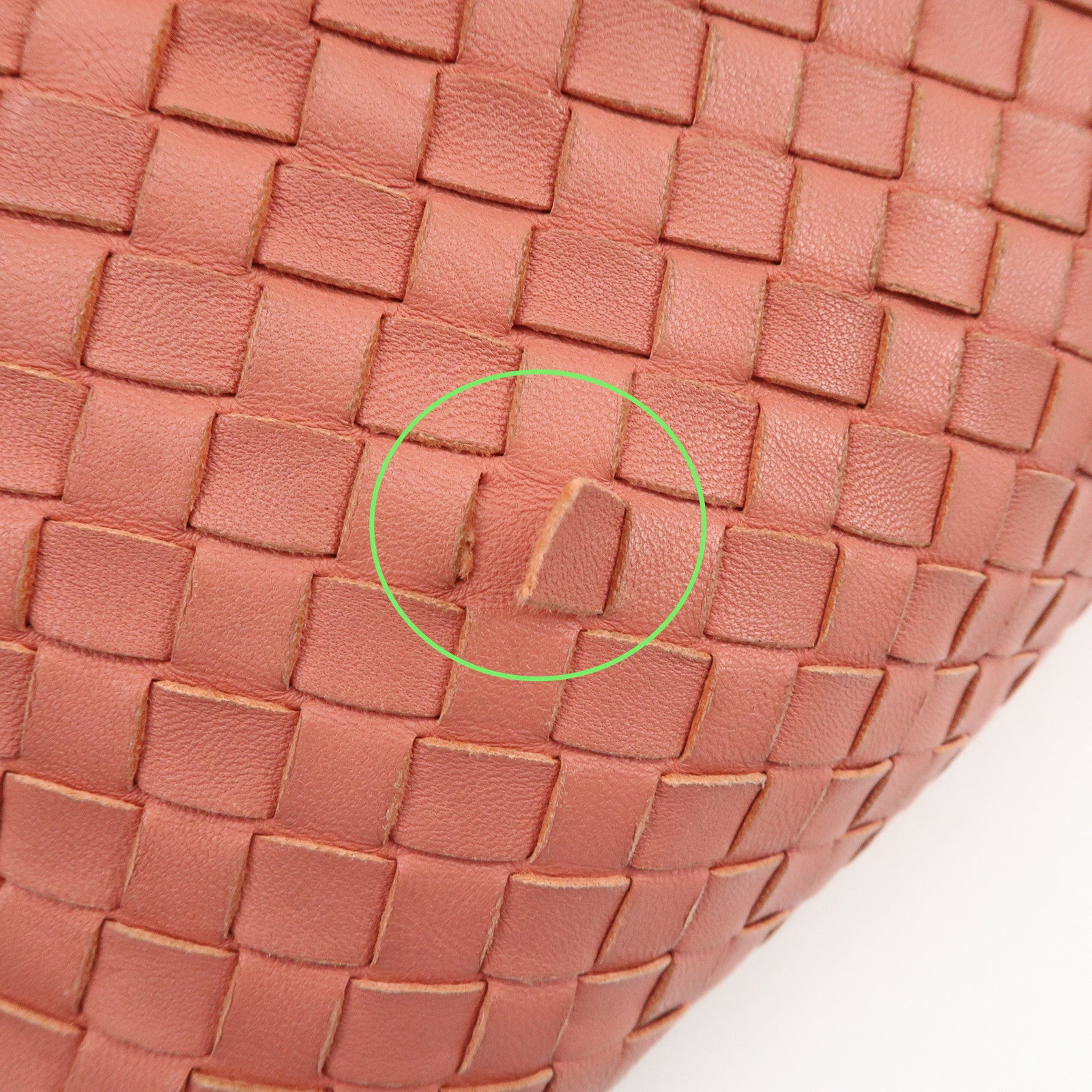 BOTTEGA VENETA Intrecciato Leather Shoulder Bag Hand Bag Pink