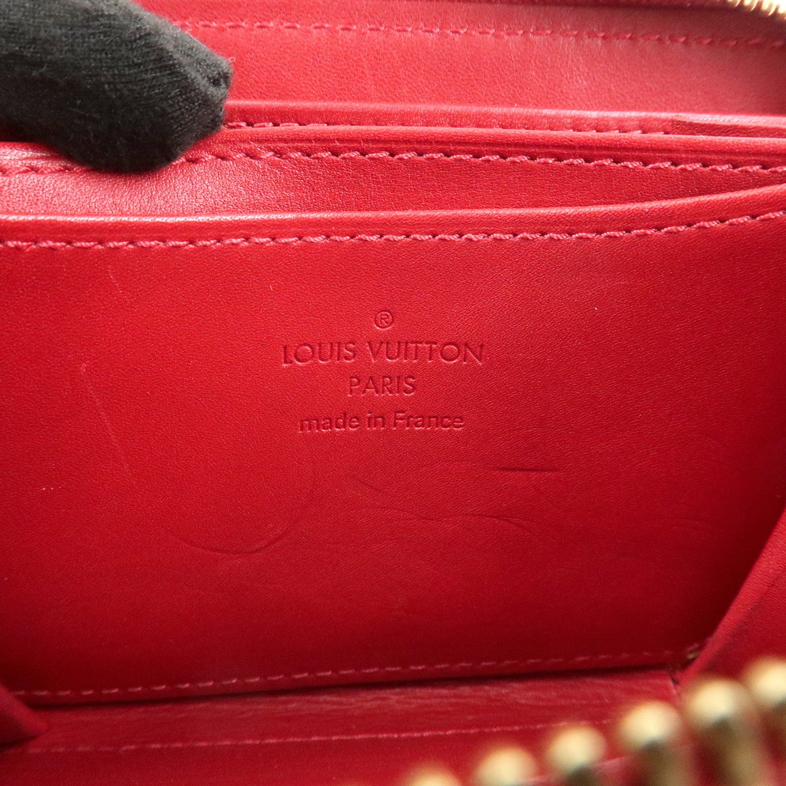Louis Vuitton Monogram Vernis Leather Zippy Coin Purse Red M93608 Used