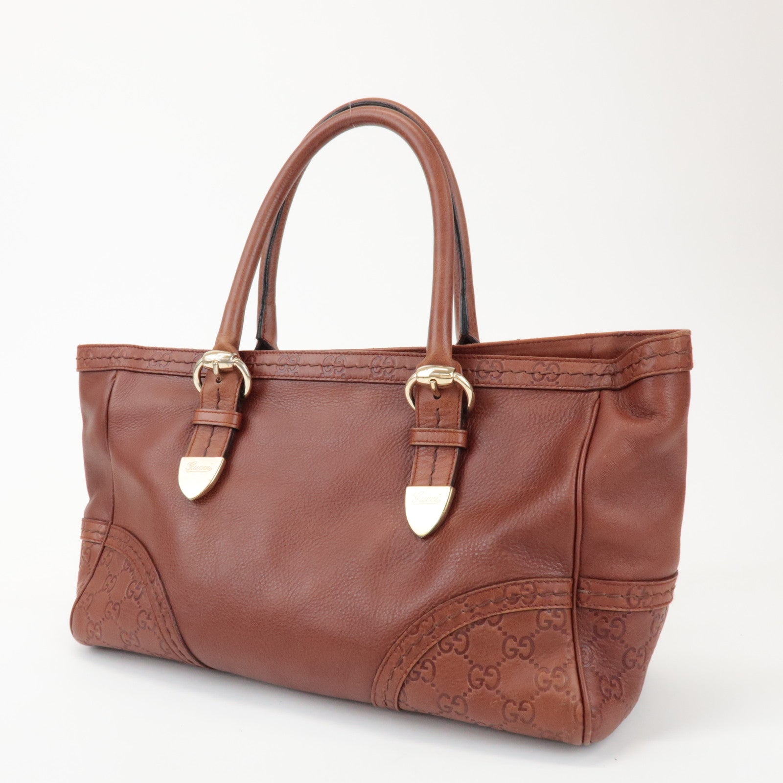 GUCCI Guccissima Leather Tote Bag Hand Bag Brown 181511