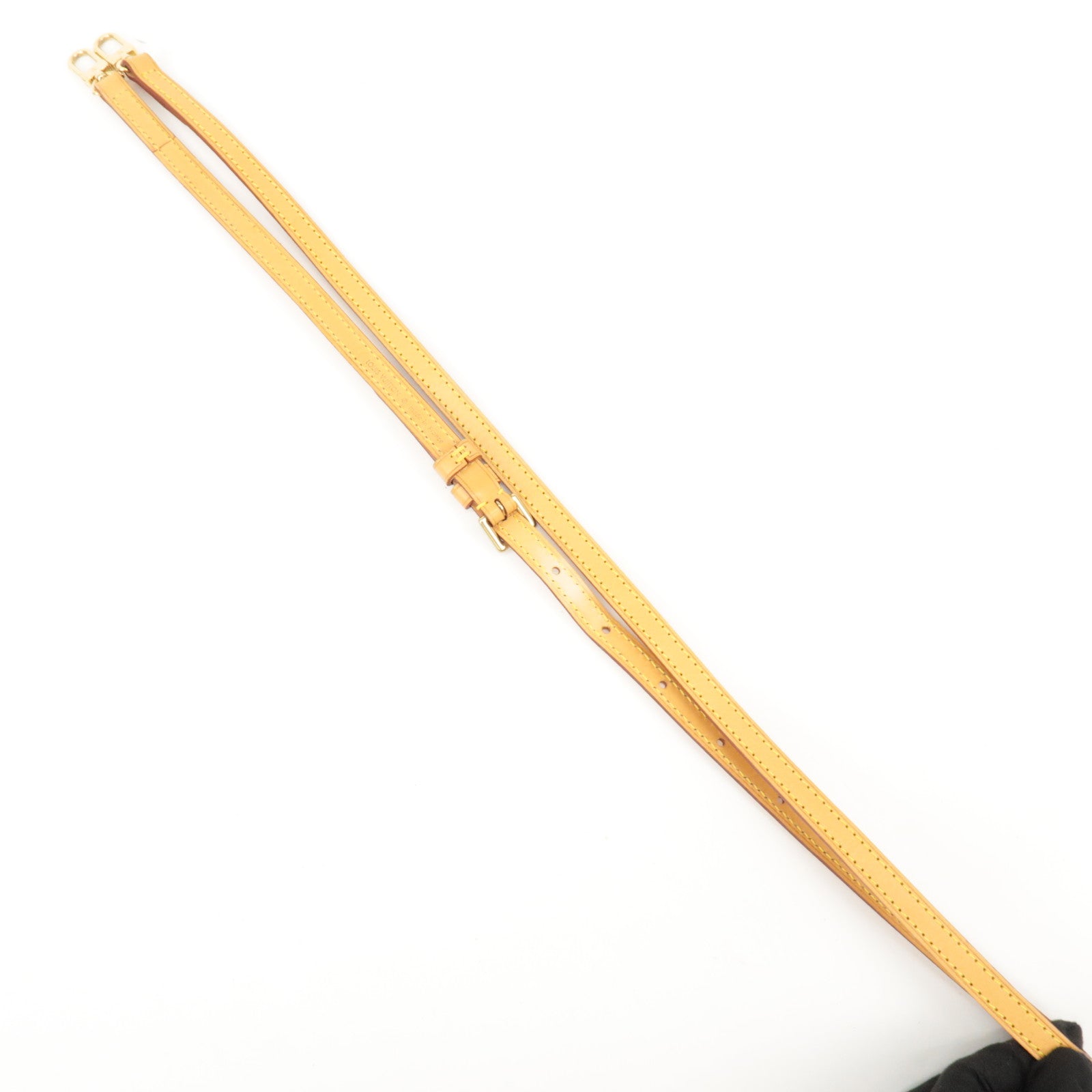 Louis Vuitton Leather Adjustable Shoulder Strap120cm Natural J52314 Used