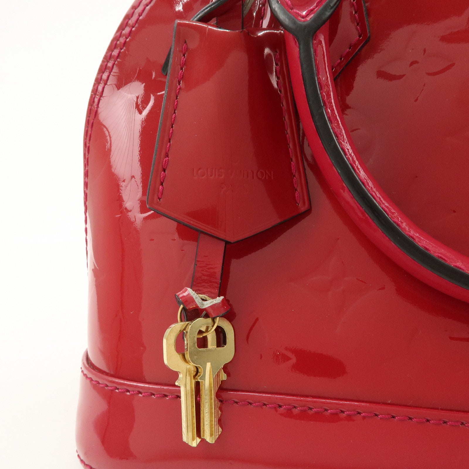 Louis Vuitton Monogram Vernis Alma BB Hand Bag Rose Indien M91771 Used