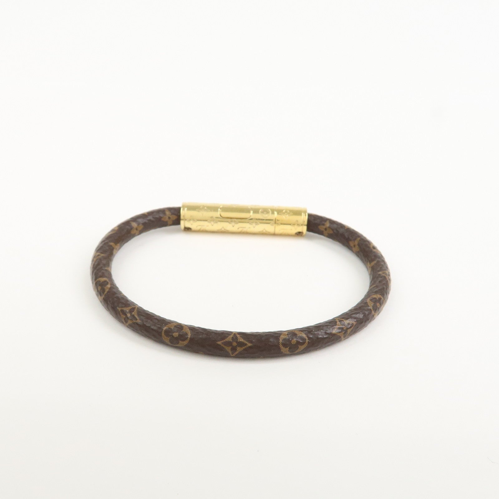 Louis Vuitton Monogram LV Confidential Bracelet Brown Gold M6334