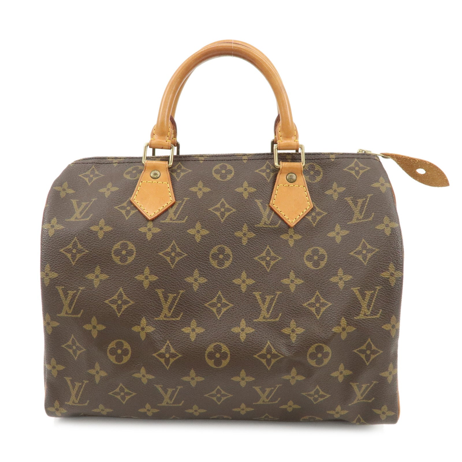 Louis Vuitton Monogram Speedy 30 Hand Bag Boston Bag Brown M41526 Used