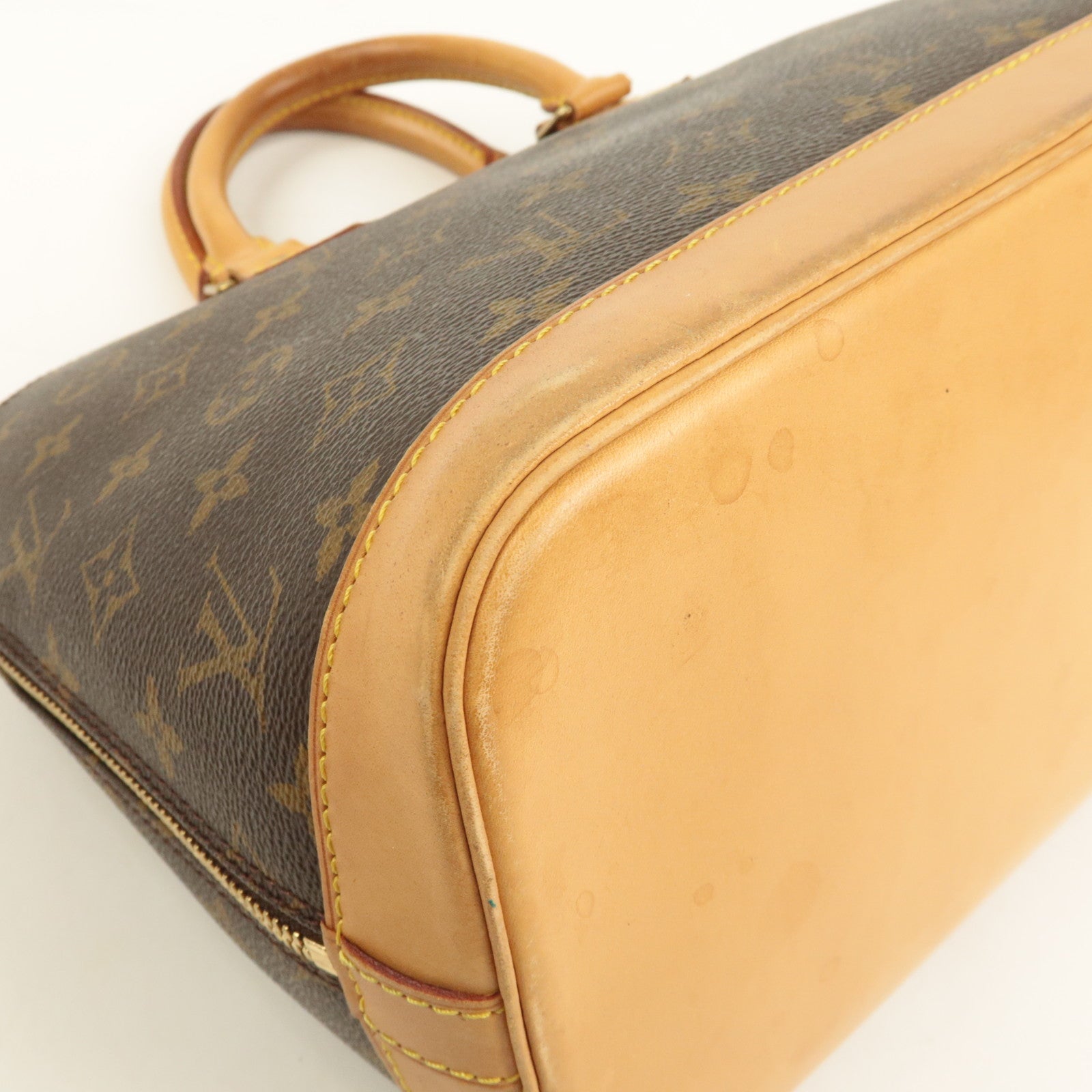 Louis Vuitton Monogram Canvas Alma Hand Bag Brown M51130 Used