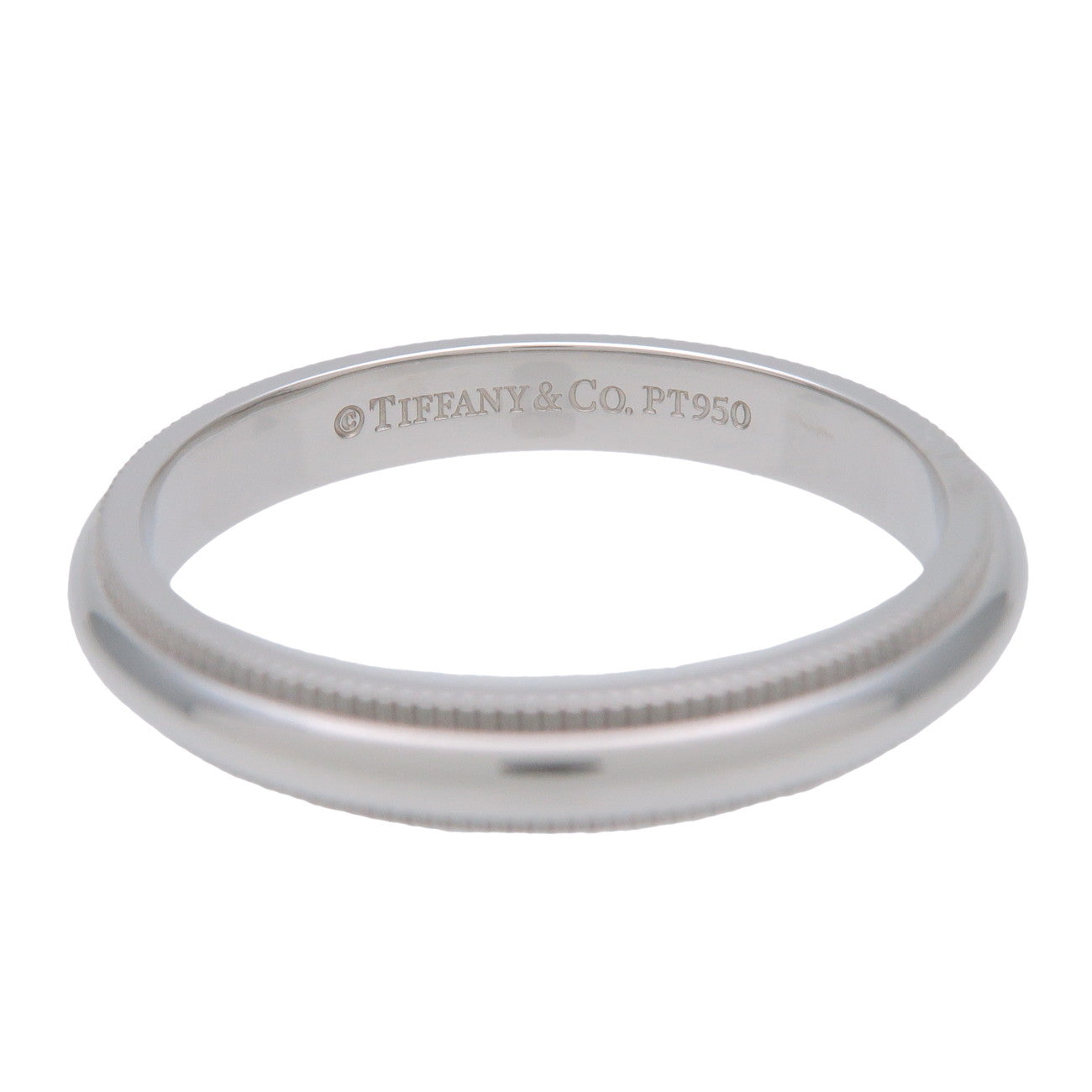 Tiffany & Co Milgrain Band Ring PT950 Platinum US7.5 EU55.5 HK16