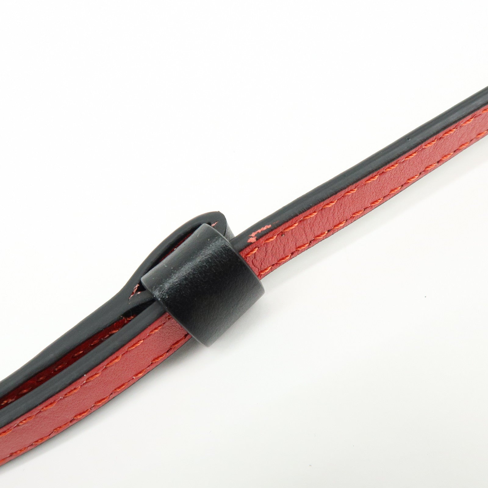 Christian Louboutin Leather 2Way Bag Chain Shoulder Bag Black Red