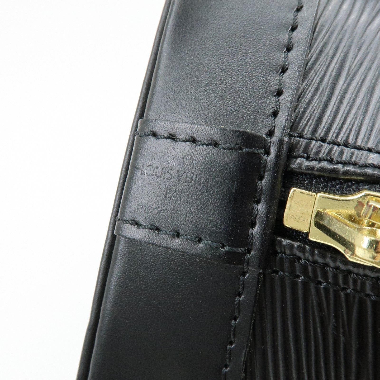 Louis Vuitton Epi Alma Hand Bag Noir Black M52142