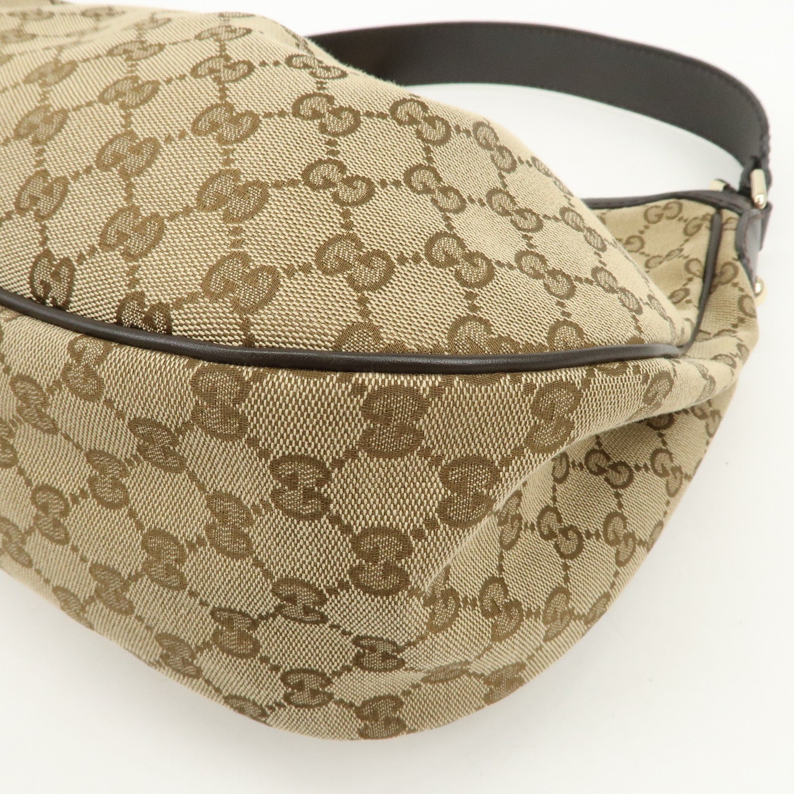 GUCCI Sukey Interlocking G GG Canvas Leather Shoulder Bag 362726