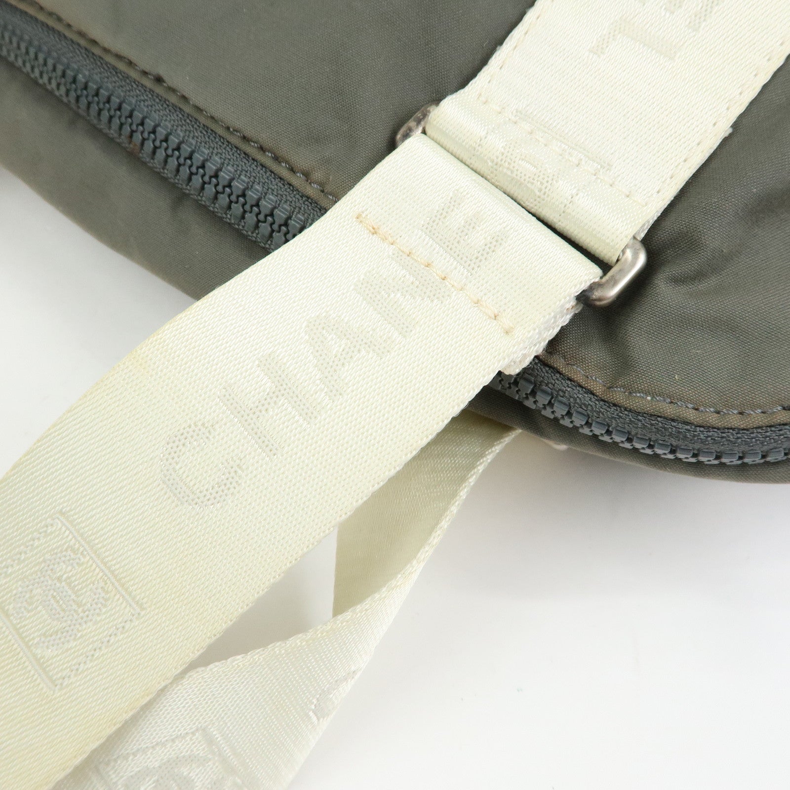 CHANEL Sports Line COCO Mark Nylon Boston Hand Shoulder Bag Gray