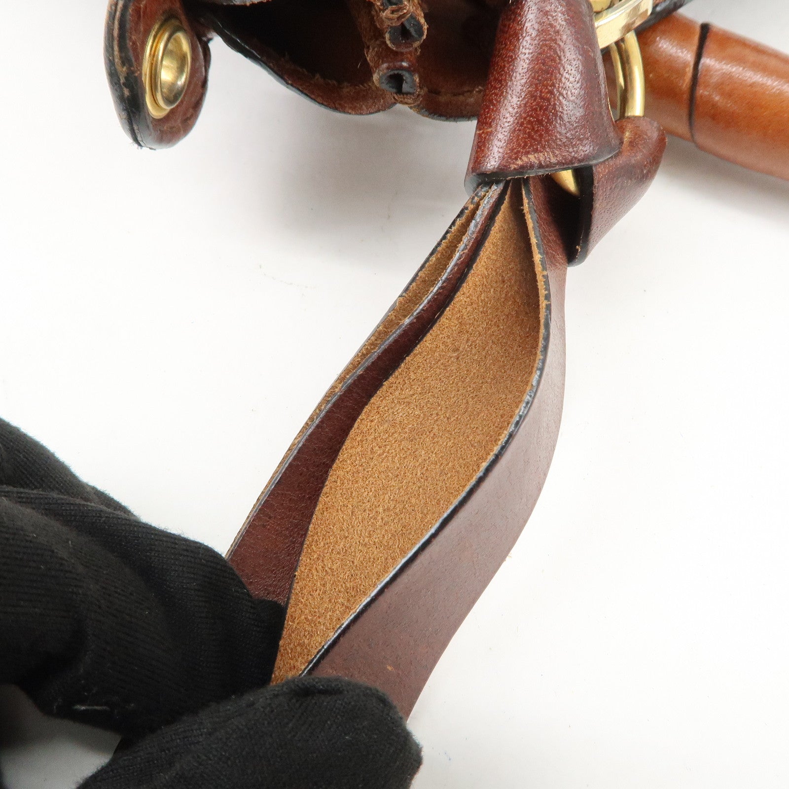 Chloe Marcie Leather 2WAY Bag Shoulder Bag Hand Bag Brown