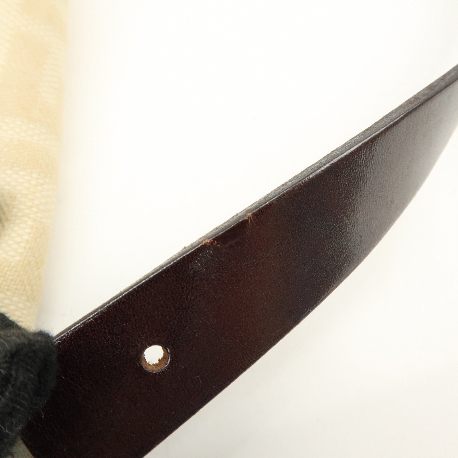 FENDI Mamma Baguette Zucca Canvas Leather Shoulder Bag Ivory 26325