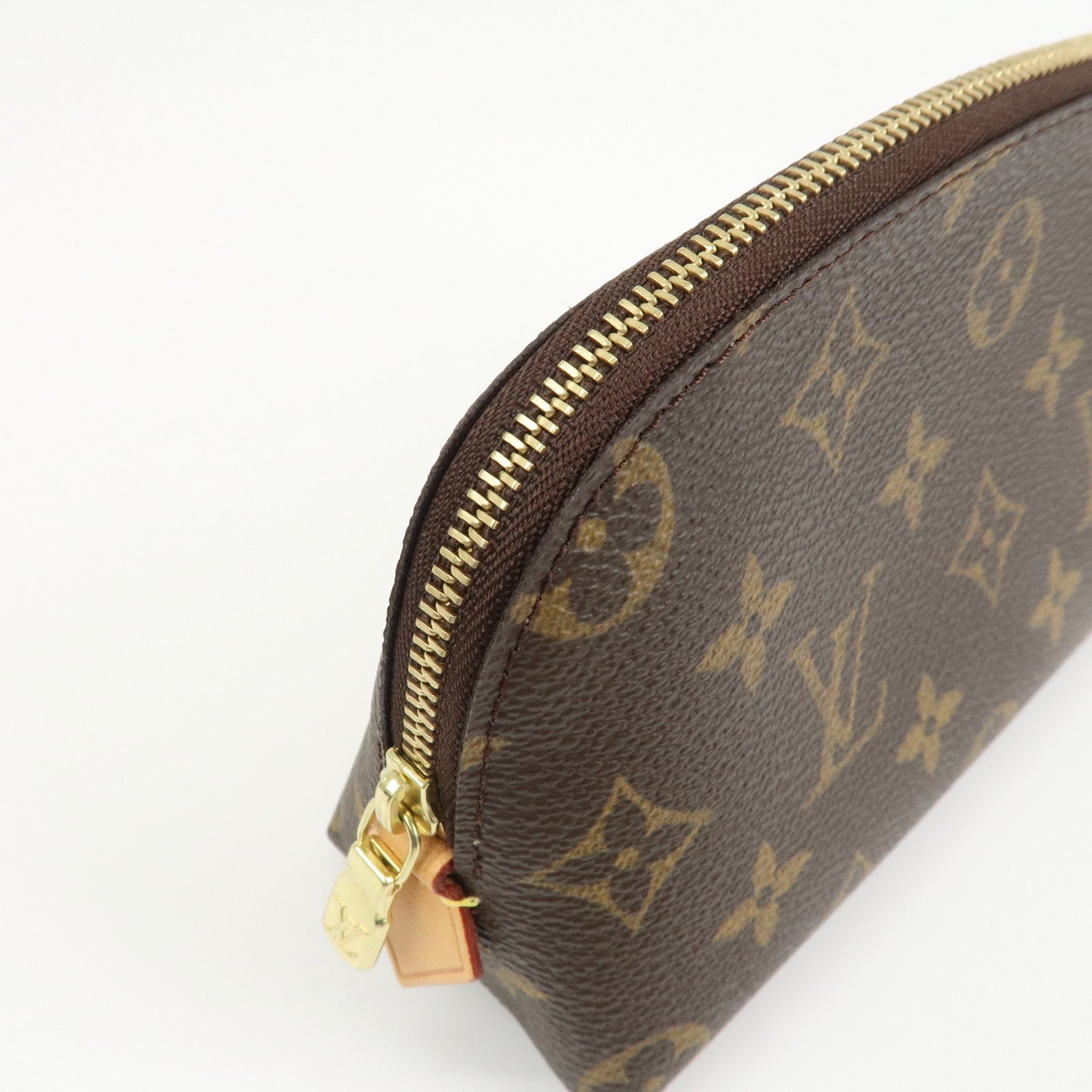Louis Vuitton Monogram Pochette Cosmetic Pouch Brown M47515