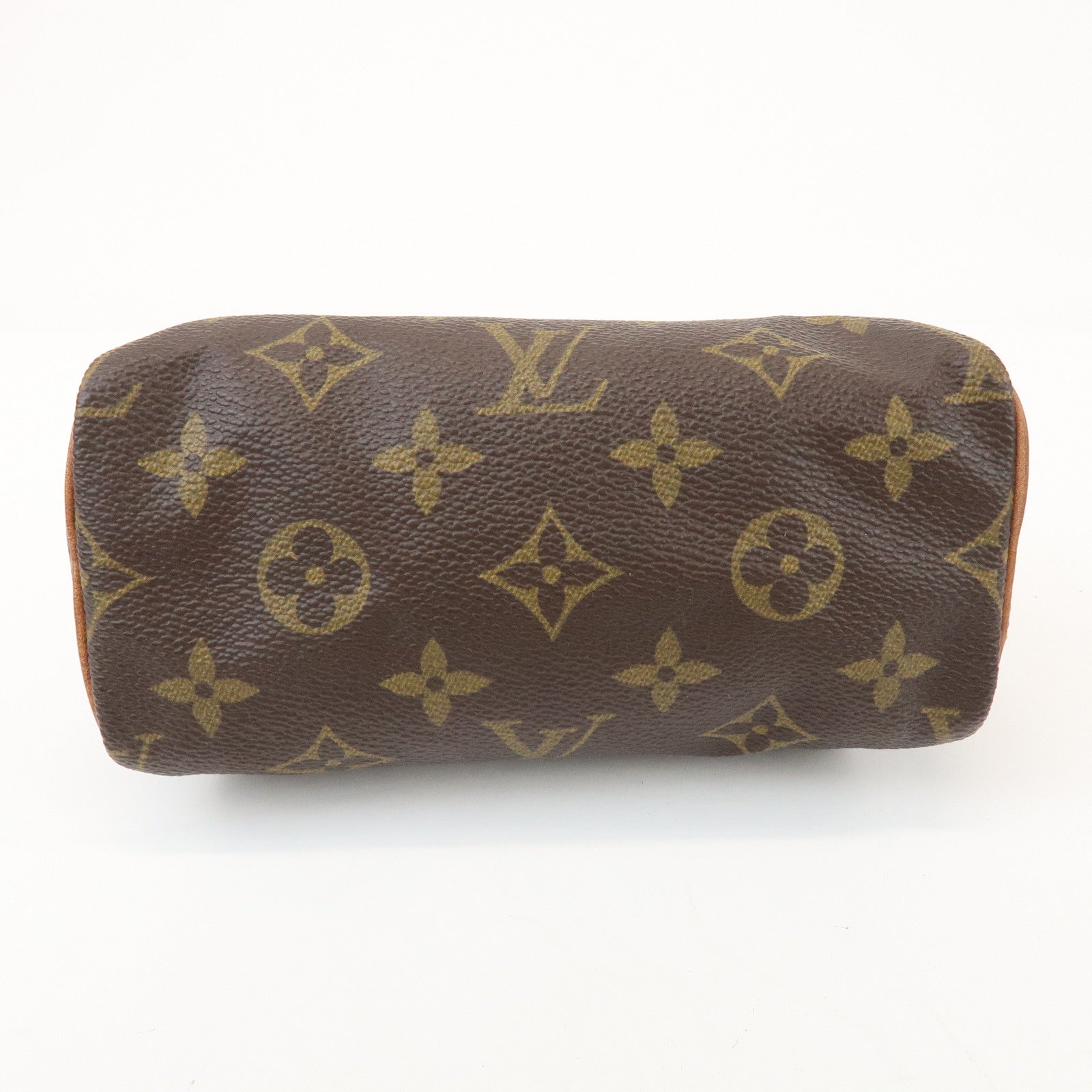 Louis Vuitton Monogram Mini Speedy Hand Bag & Strap Brown M41534