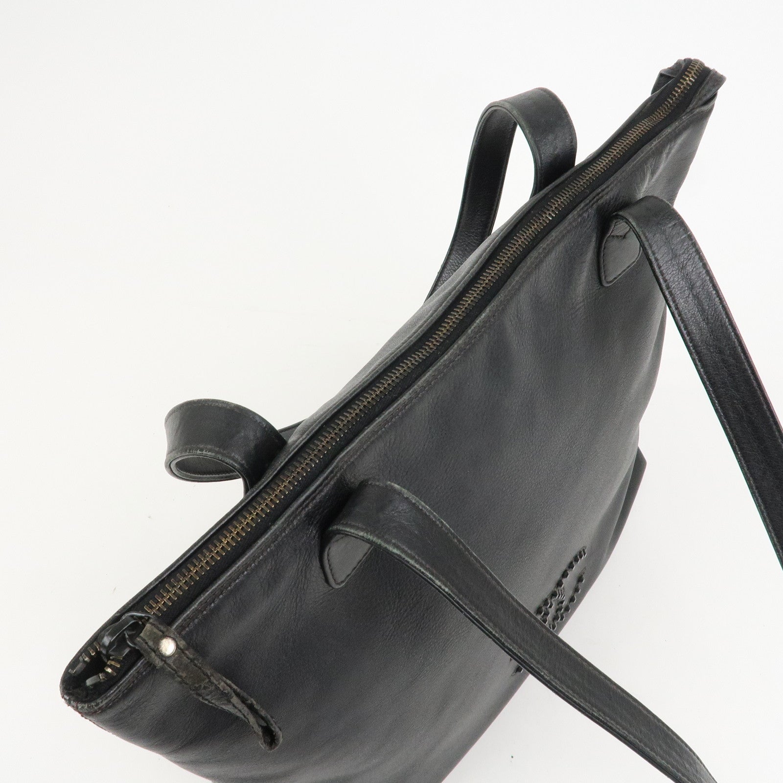 CHANEL COCO Mark Leather Tote Bag Shoulder Bag Black