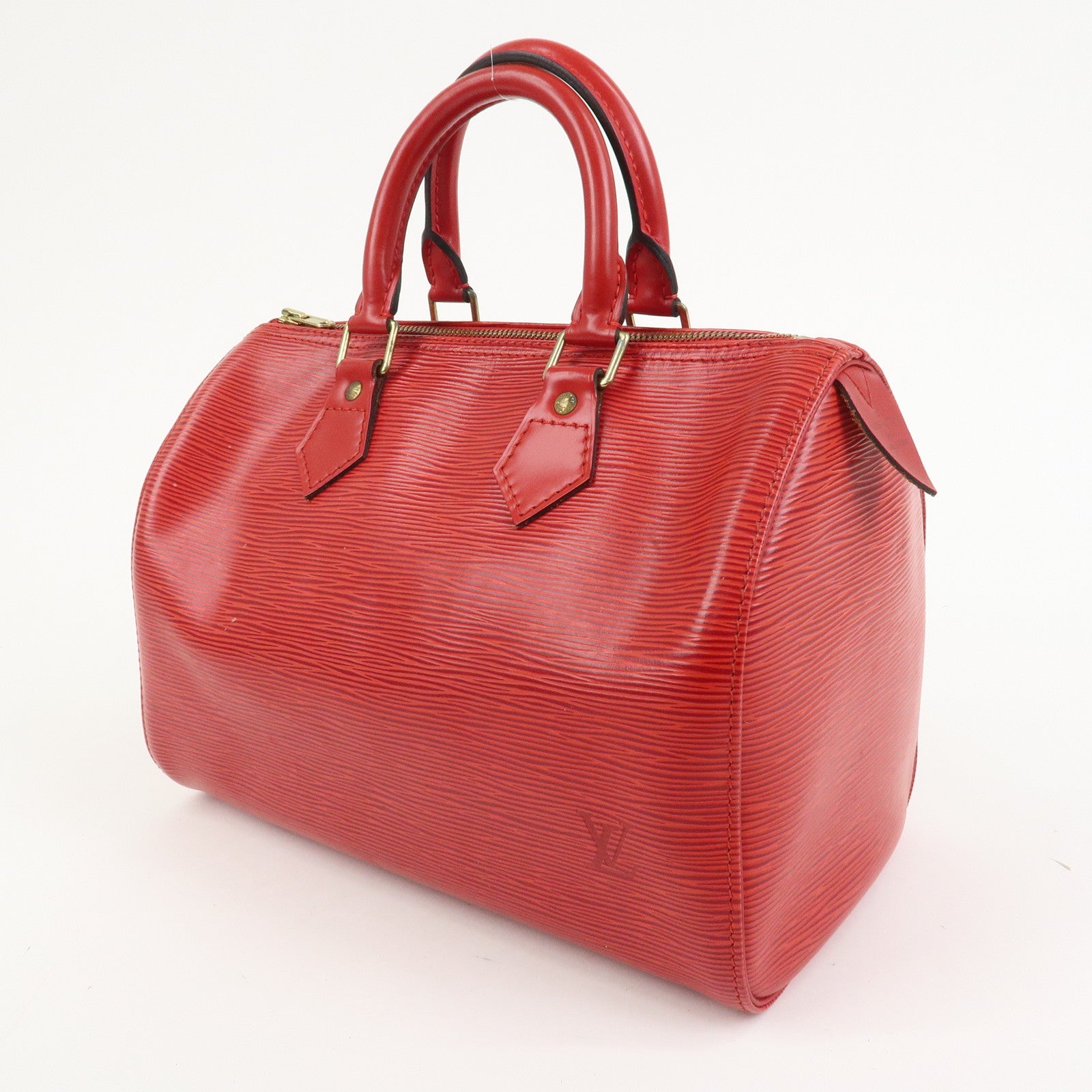 Louis Vuitton Epi Speedy 25 Hand Bag Castilian Red M43017