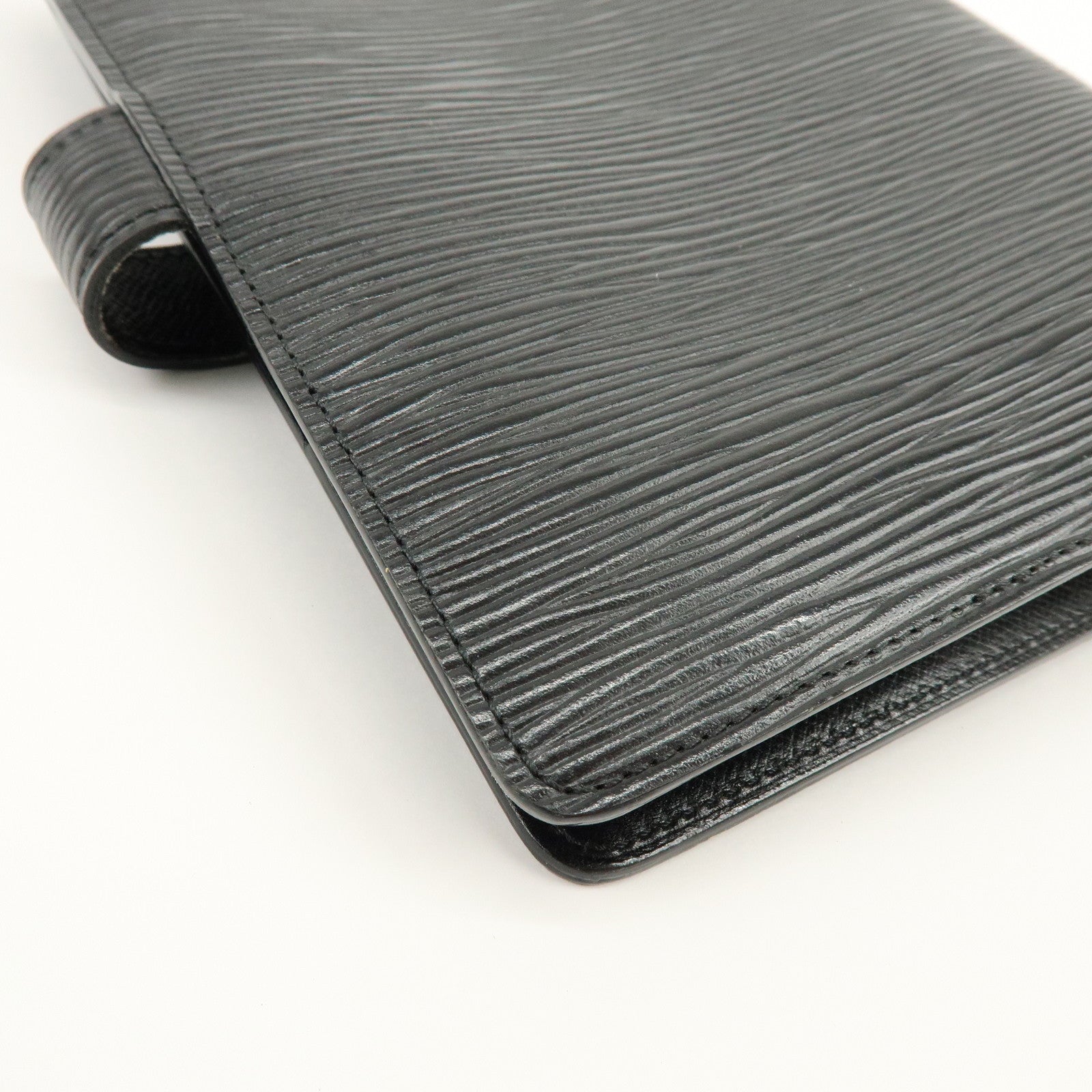Louis Vuitton Epi Leather Agenda MM Planner Cover Noir Black R20042