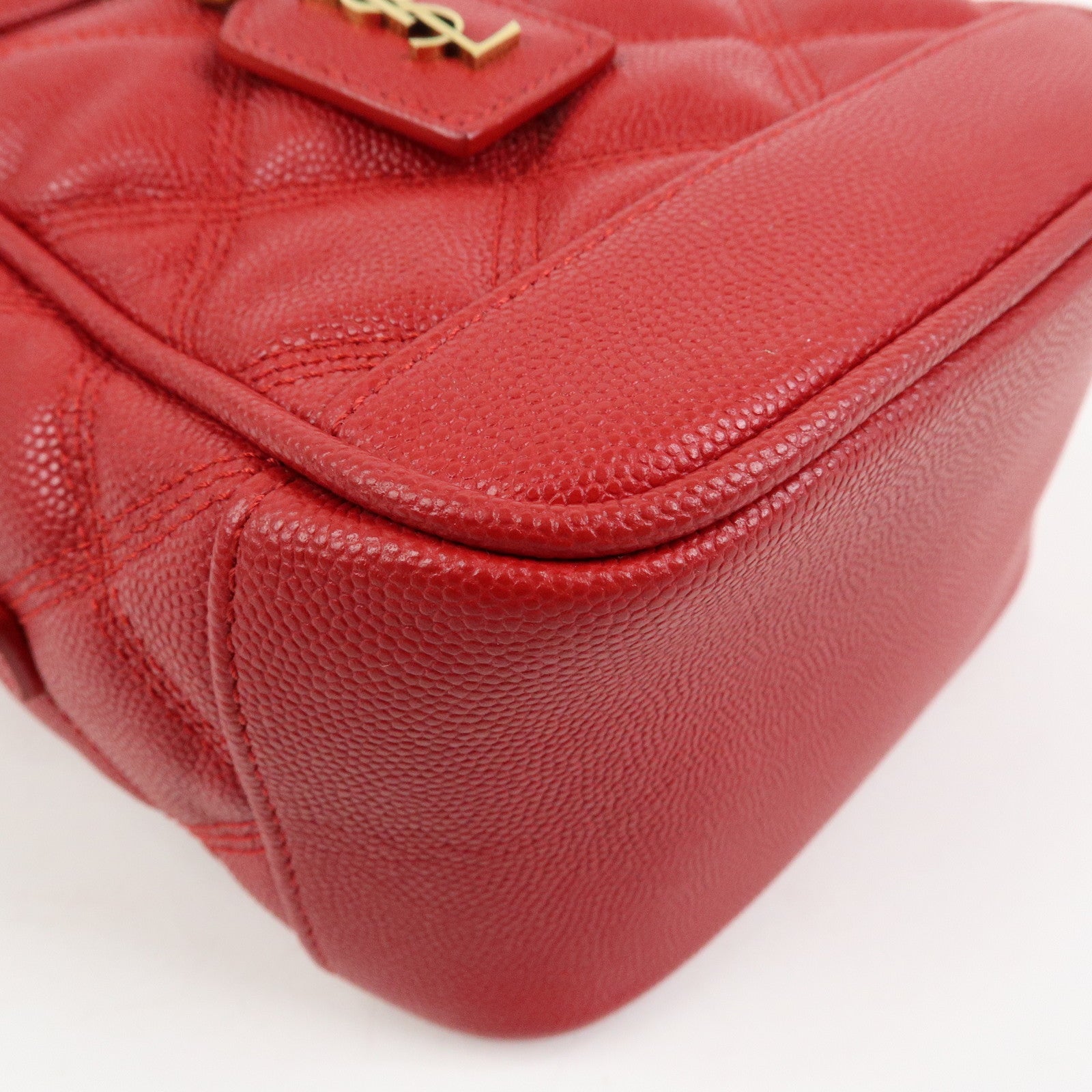 SAINT LAURENT PARIS Cassandra Embossed Leather Vanity Bag 649779
