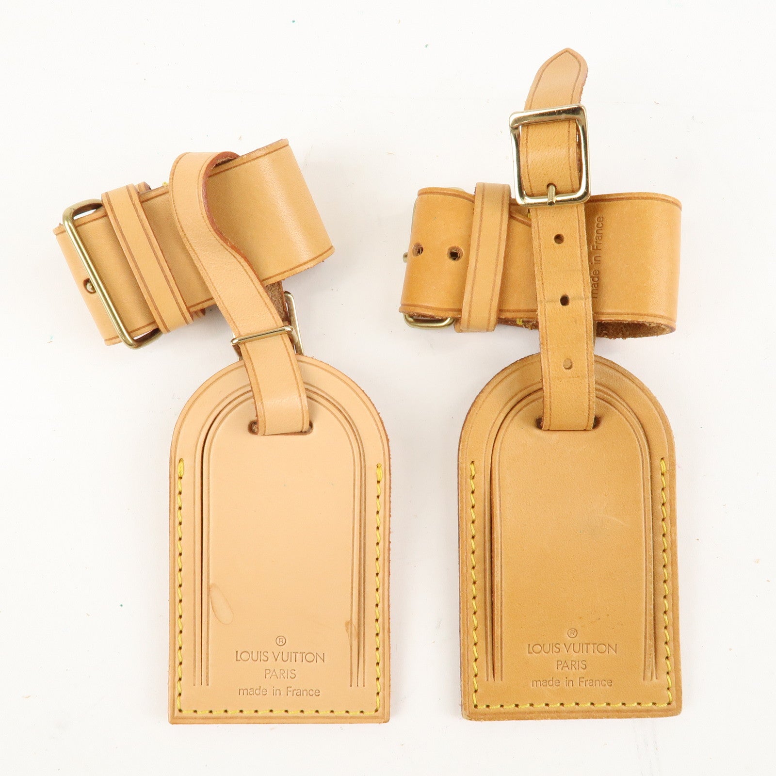 Louis Vuitton Set of 10 Nume Leather Name Tag & Poignet Natural Used