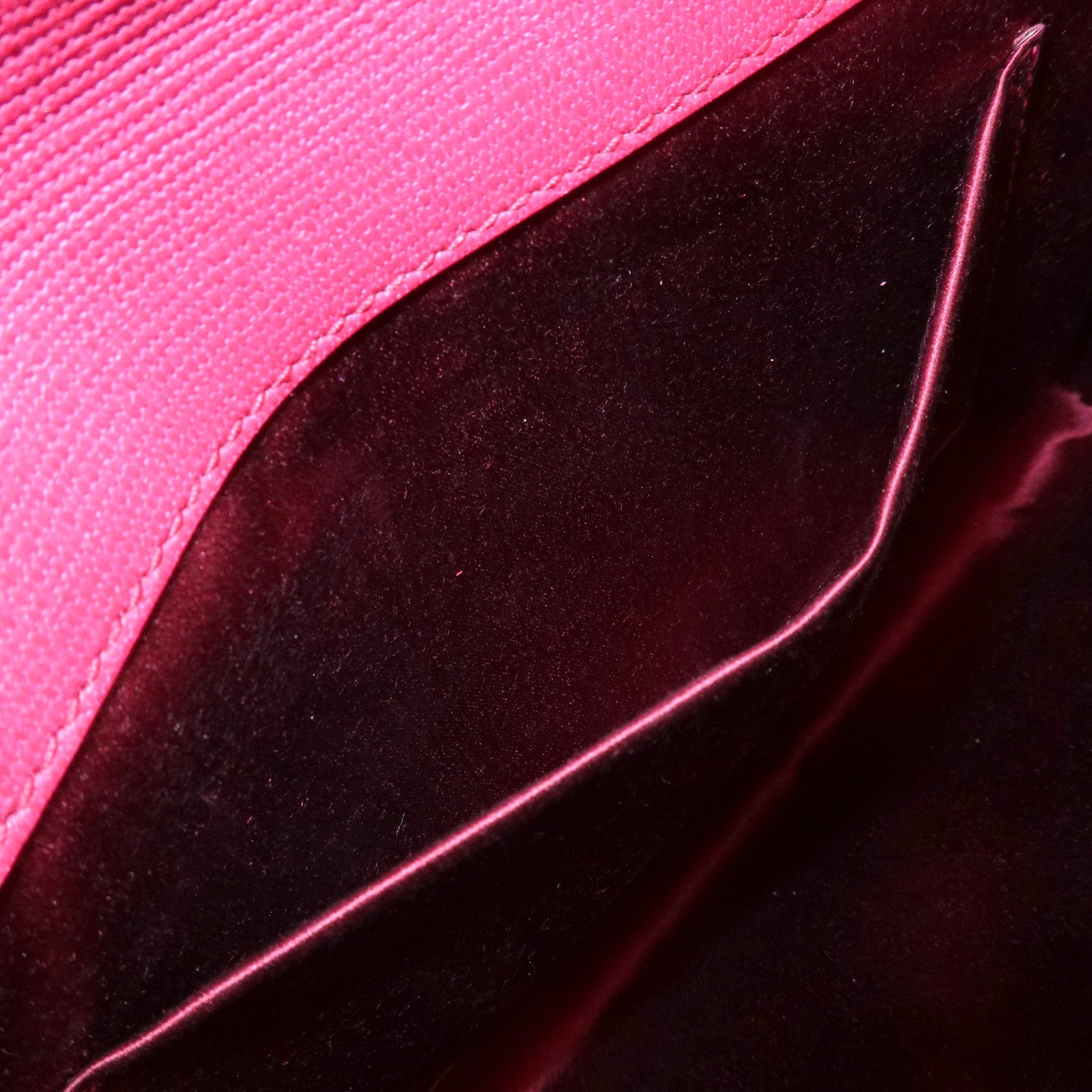 SAINT LAURENT PARIS Y Line Leather Clutch Bag Pouch Pink 265701