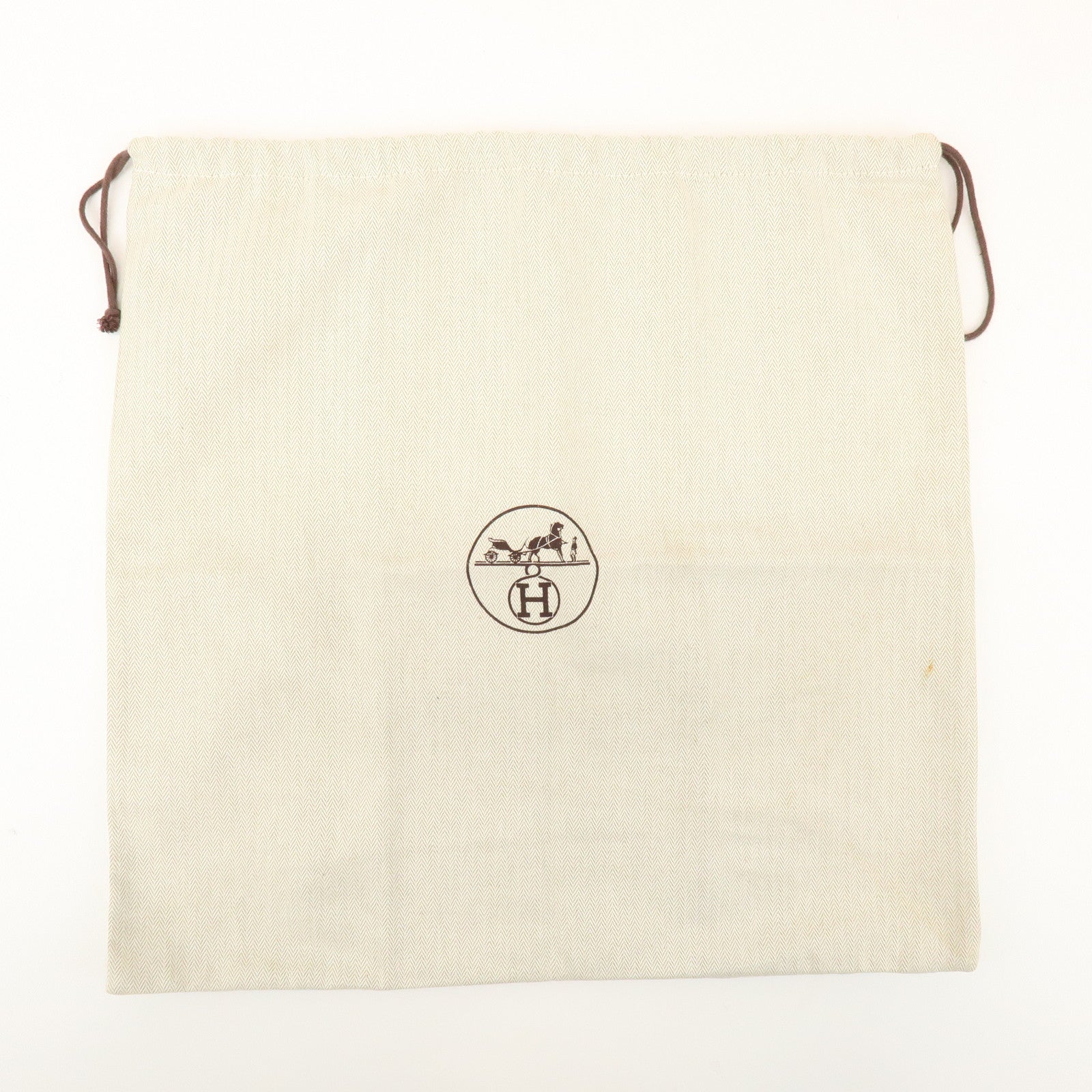 HERMES Set of 7 Drawstring Style Dust Bag Storage Bag Beige