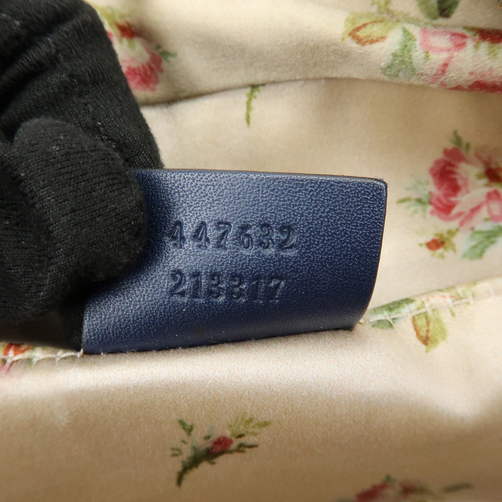 GUCCI GG Marmont Flower Embroidery Leather Shoulder Bag 447632