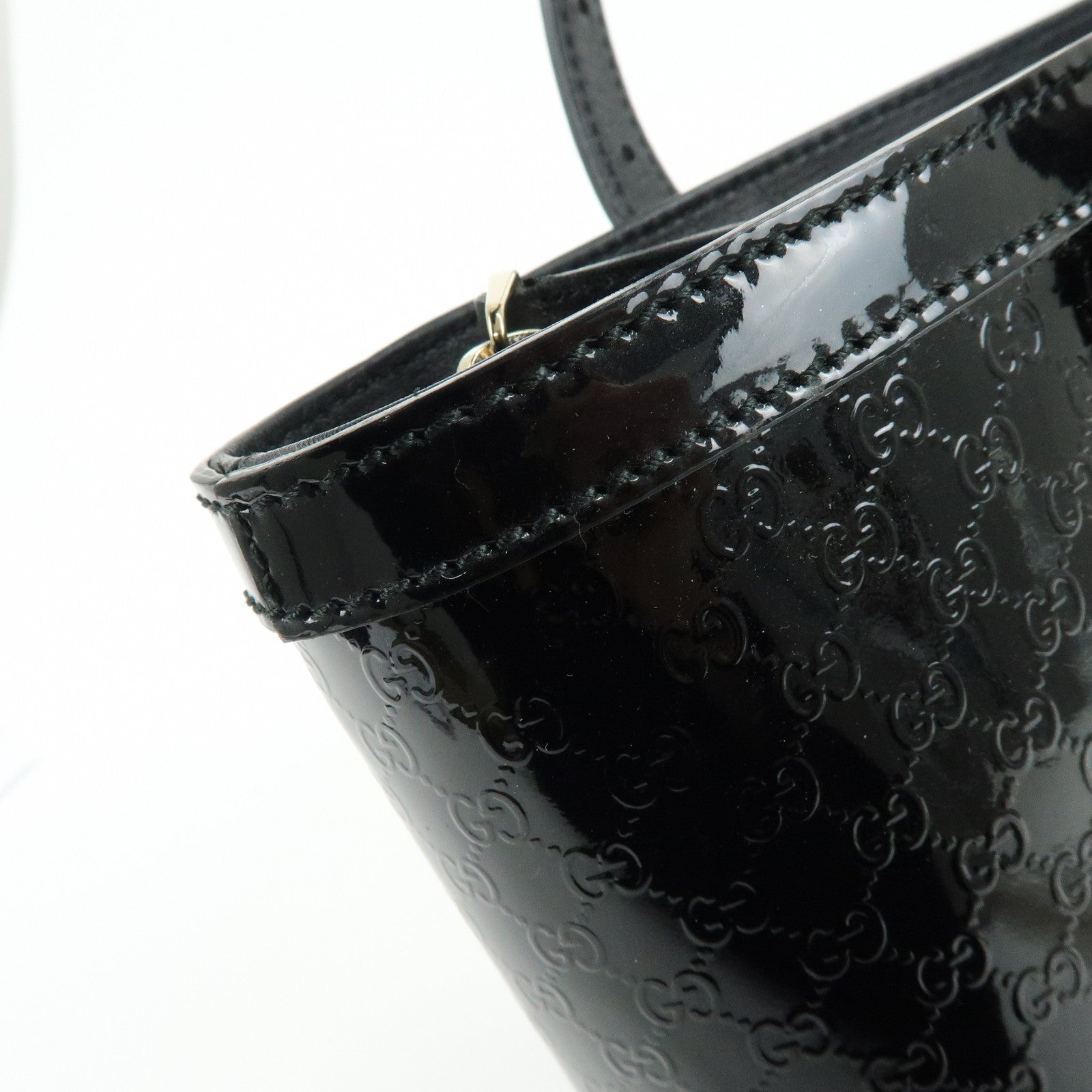 GUCCI Microguccissima Gucci Nice Patent Leather Tote Bag 336776