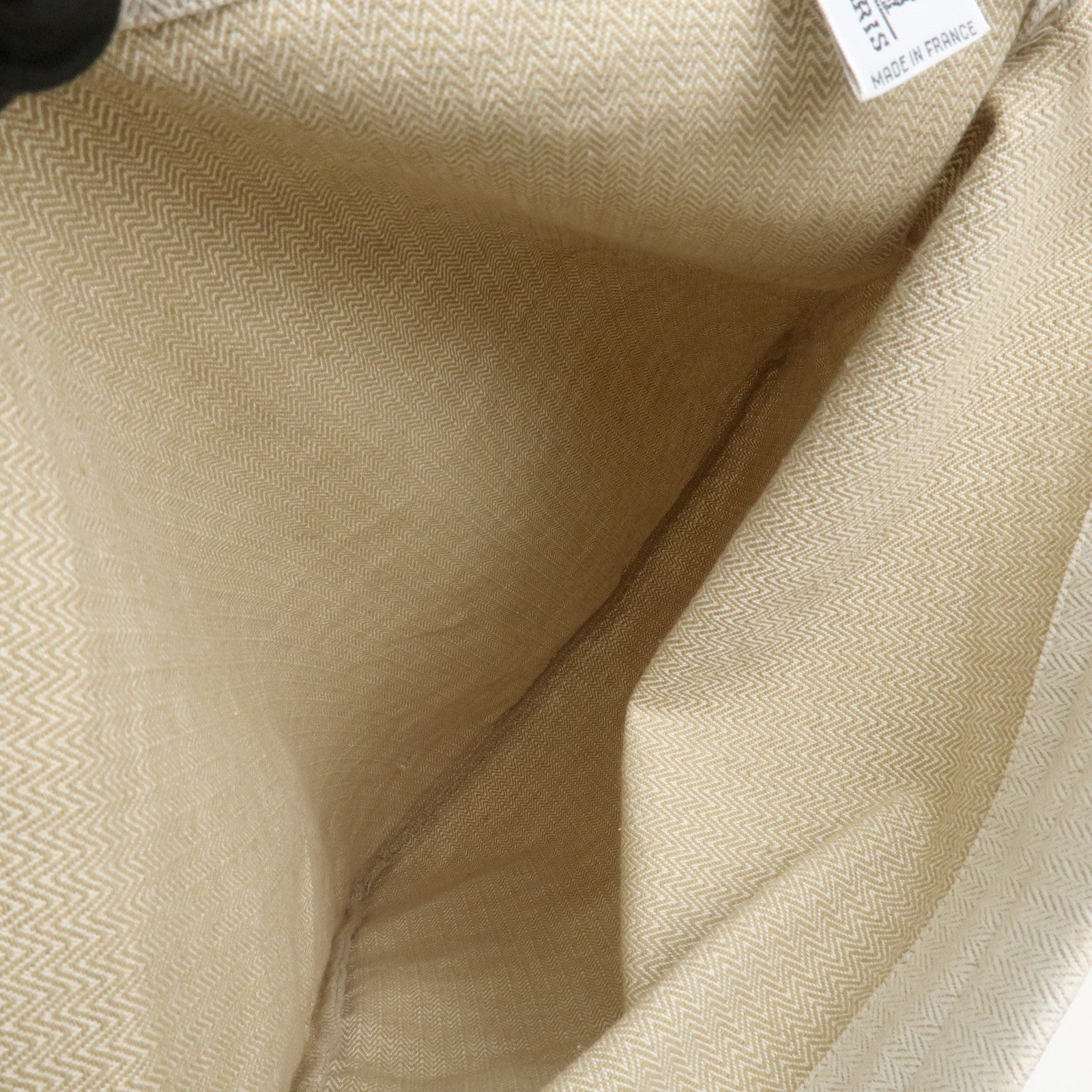 HERMES Aline GM Canvas Leather Shoulder Bag Natural