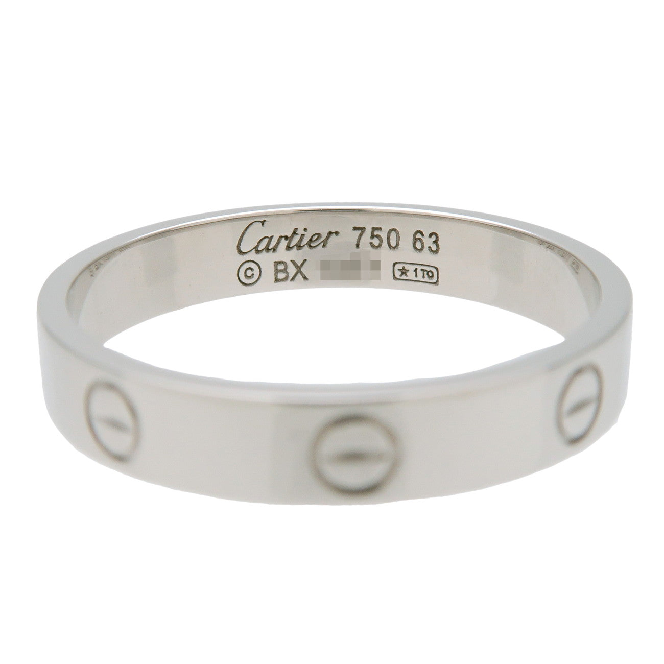 Cartier Mini Love Ring K18 750WG White Gold #63 US10.5 EU63.5