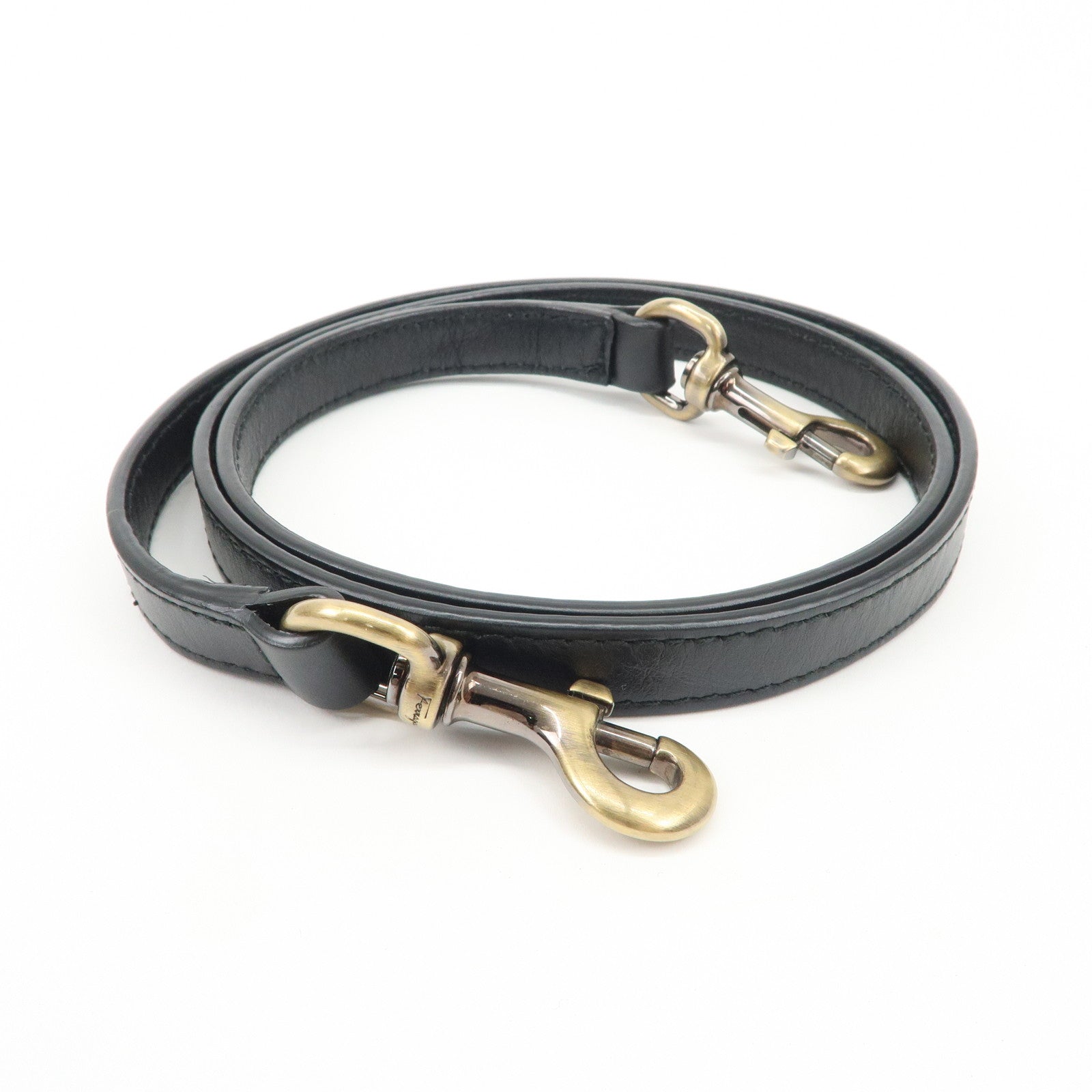 Ferragamo Vara Ribbon Leather 2Way Bag Hand Bag Shoulder Bag Black