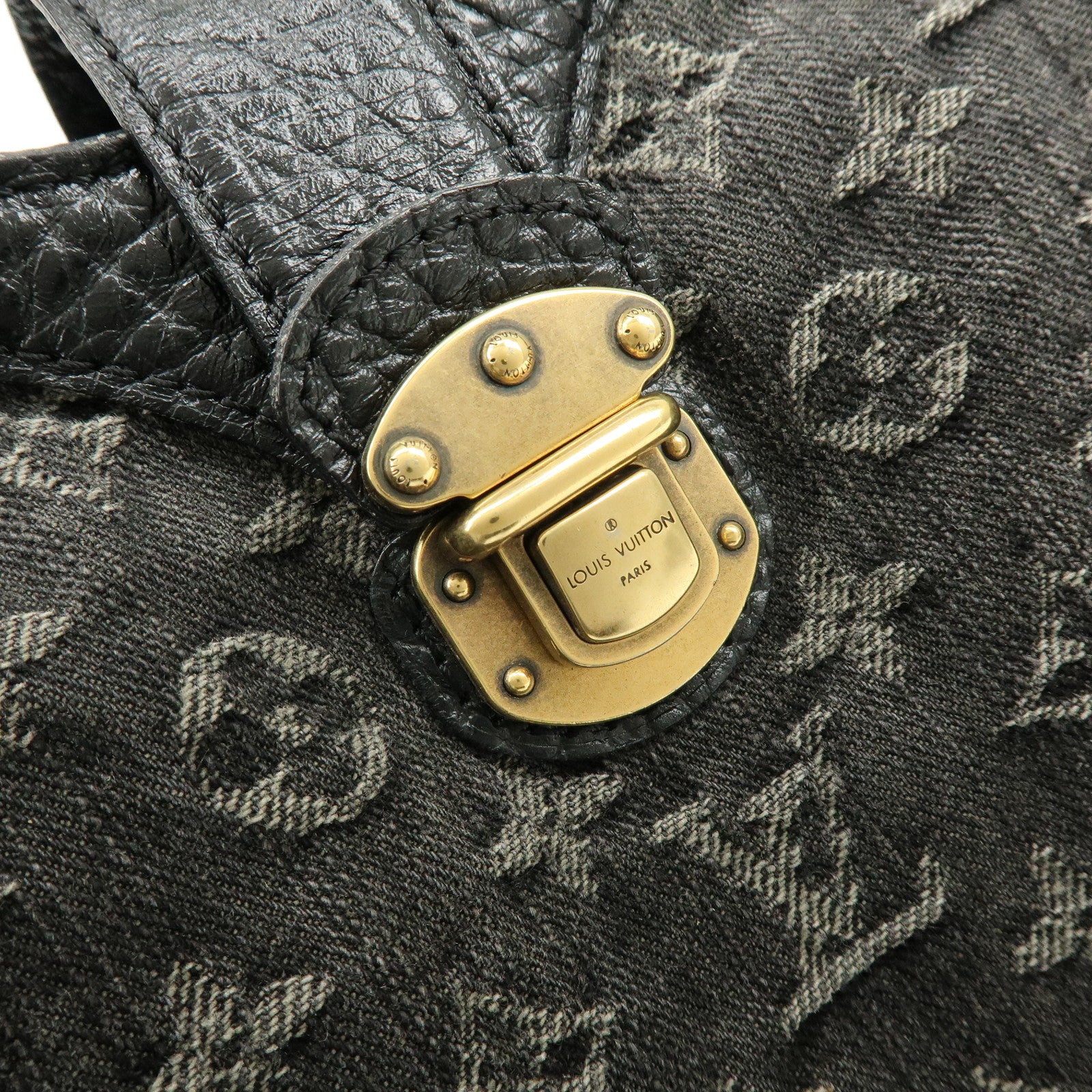 Louis Vuitton Monogram Denim Slightly Shoulder Bag Noir M95835