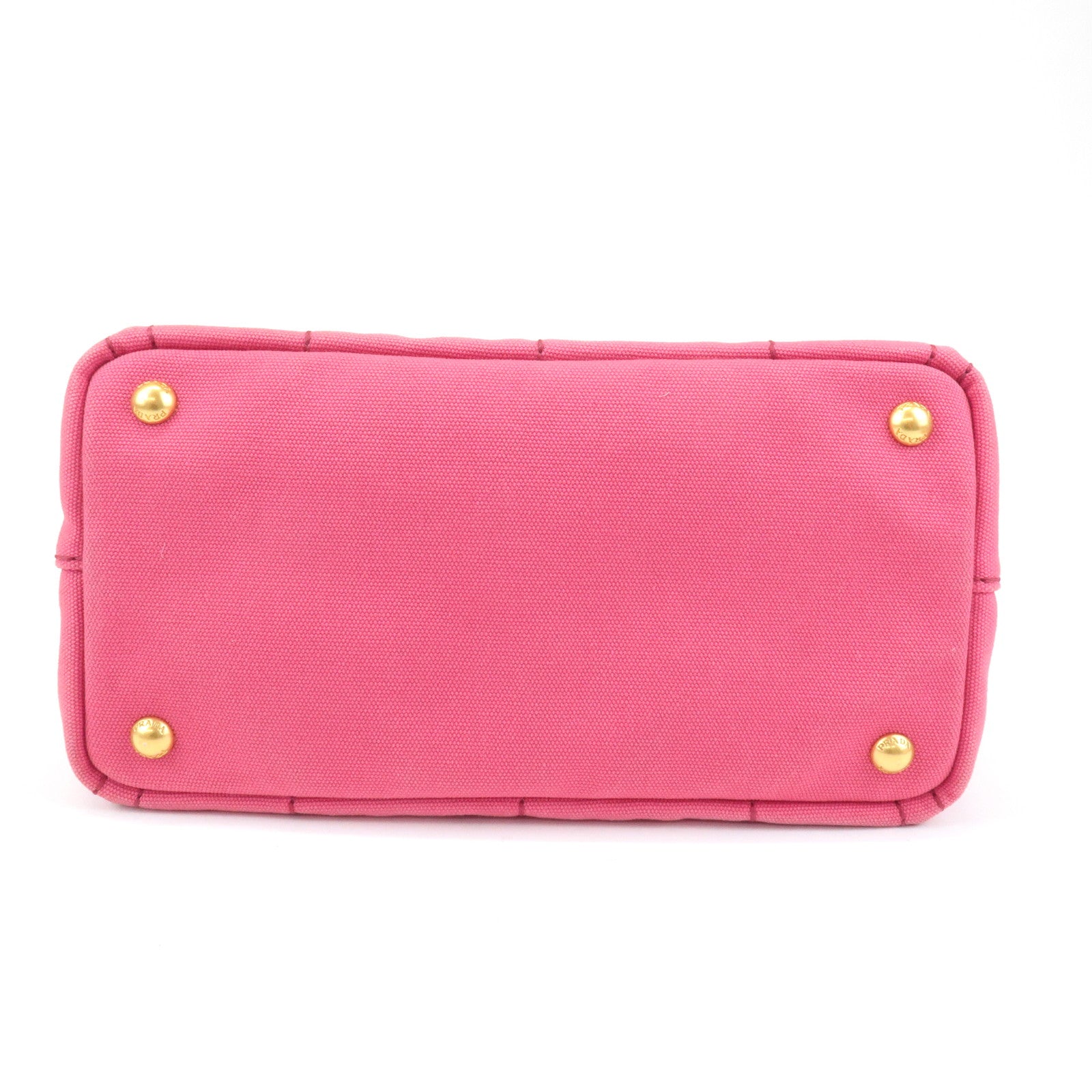 PRADA Canapa Mini Canvas 2Way Hand Bag Shoulder Bag Pink 1BG439 Used