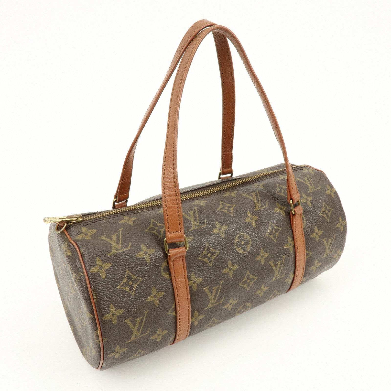 Louis Vuitton Monogram Papillon 30 Hand Bag Brown M51365