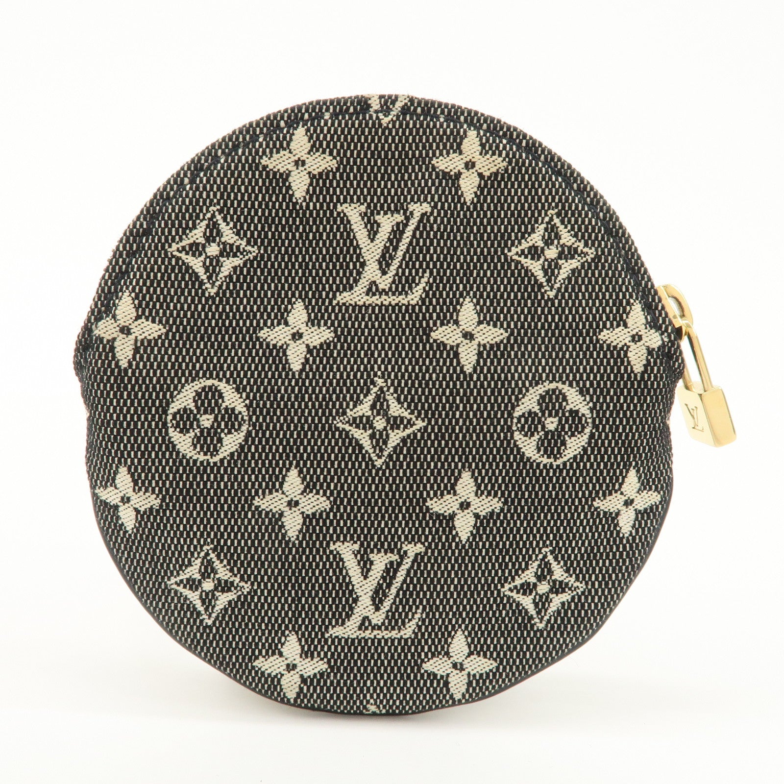 Louis Vuitton Monogram Mini Lin Porte Monnaie Round Coin Case M92453 Used