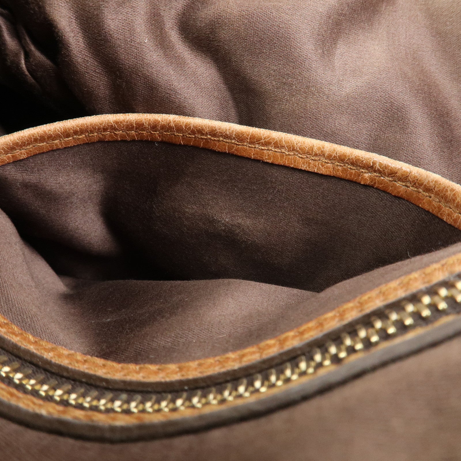 MIU MIU Logo Leather 2Way Bag Hand Bag Shoulder Bag Brown