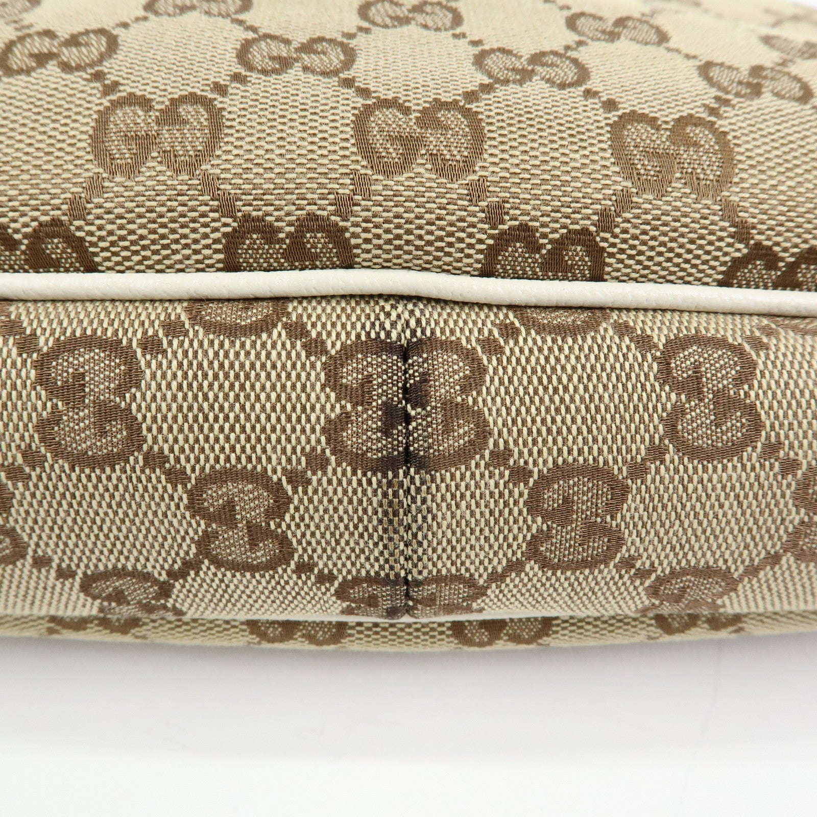 GUCCI GG Monogram Canvas Shoulder Bag Hand Bag Beige Ivory 153010