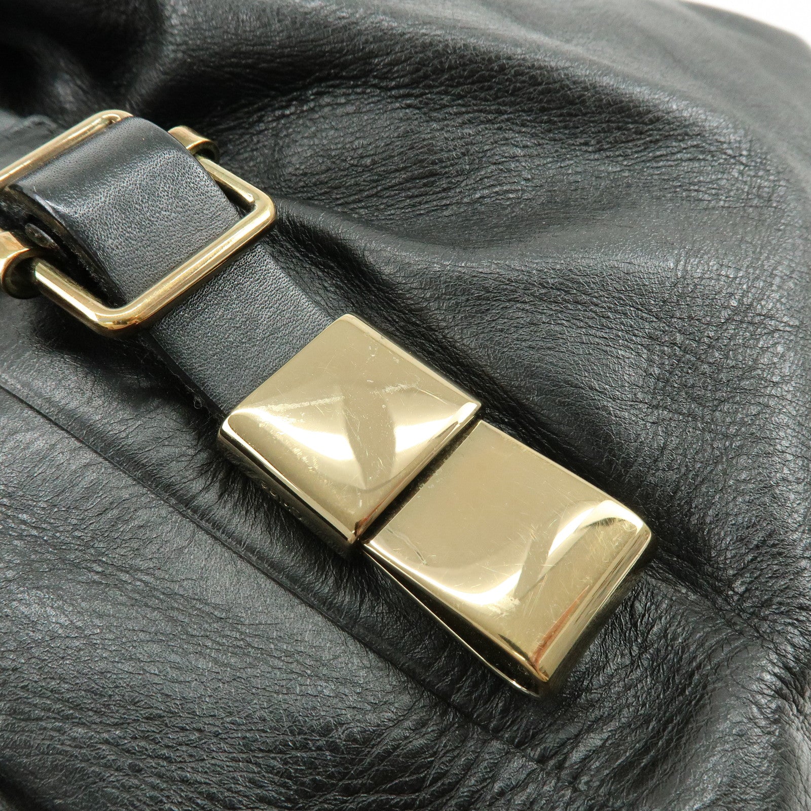 Chloe Victoria Leather 2Way Bag Shoulder Bag Black