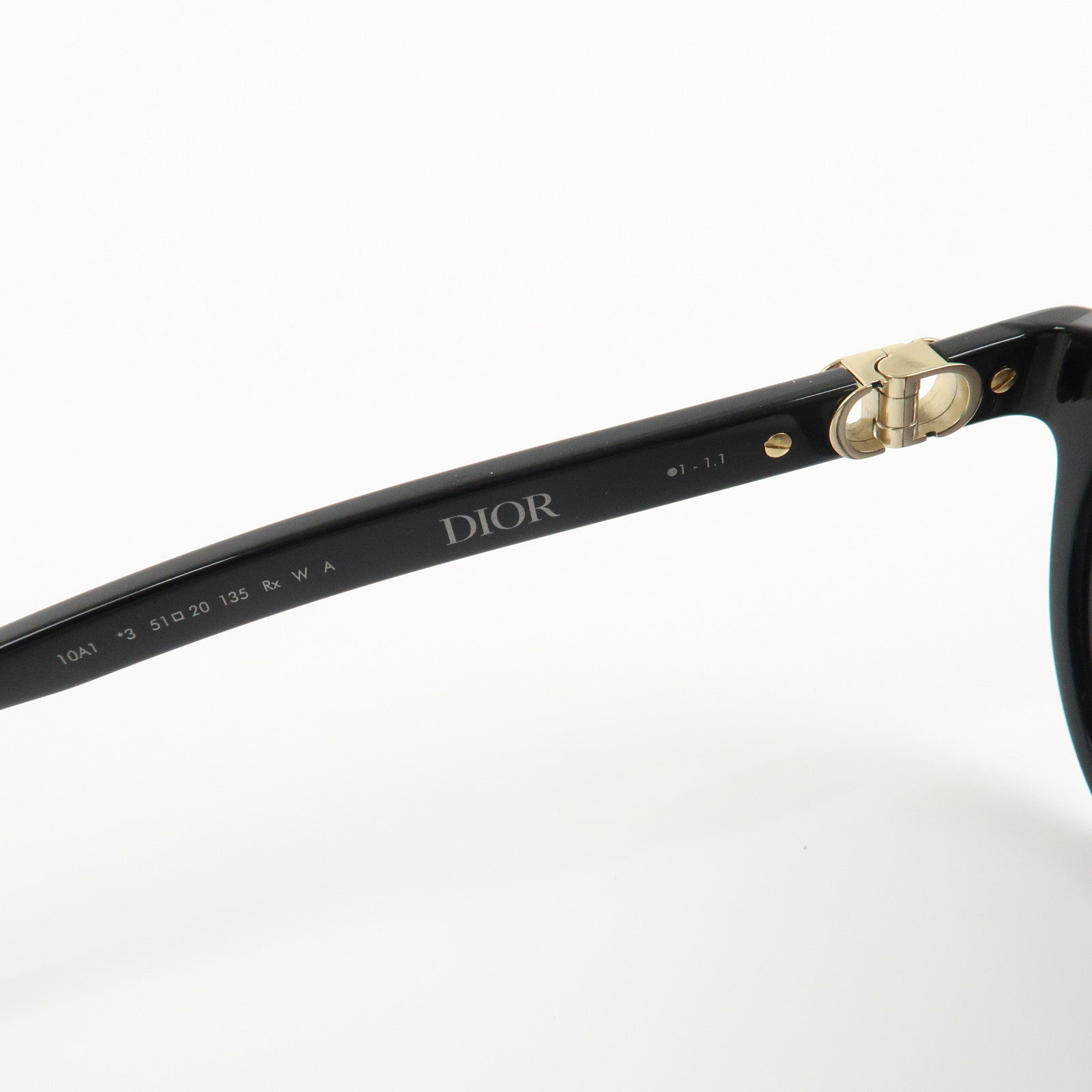 Christian Dior Plastic Sunglasses Black *3 51□20 135 Rx W A