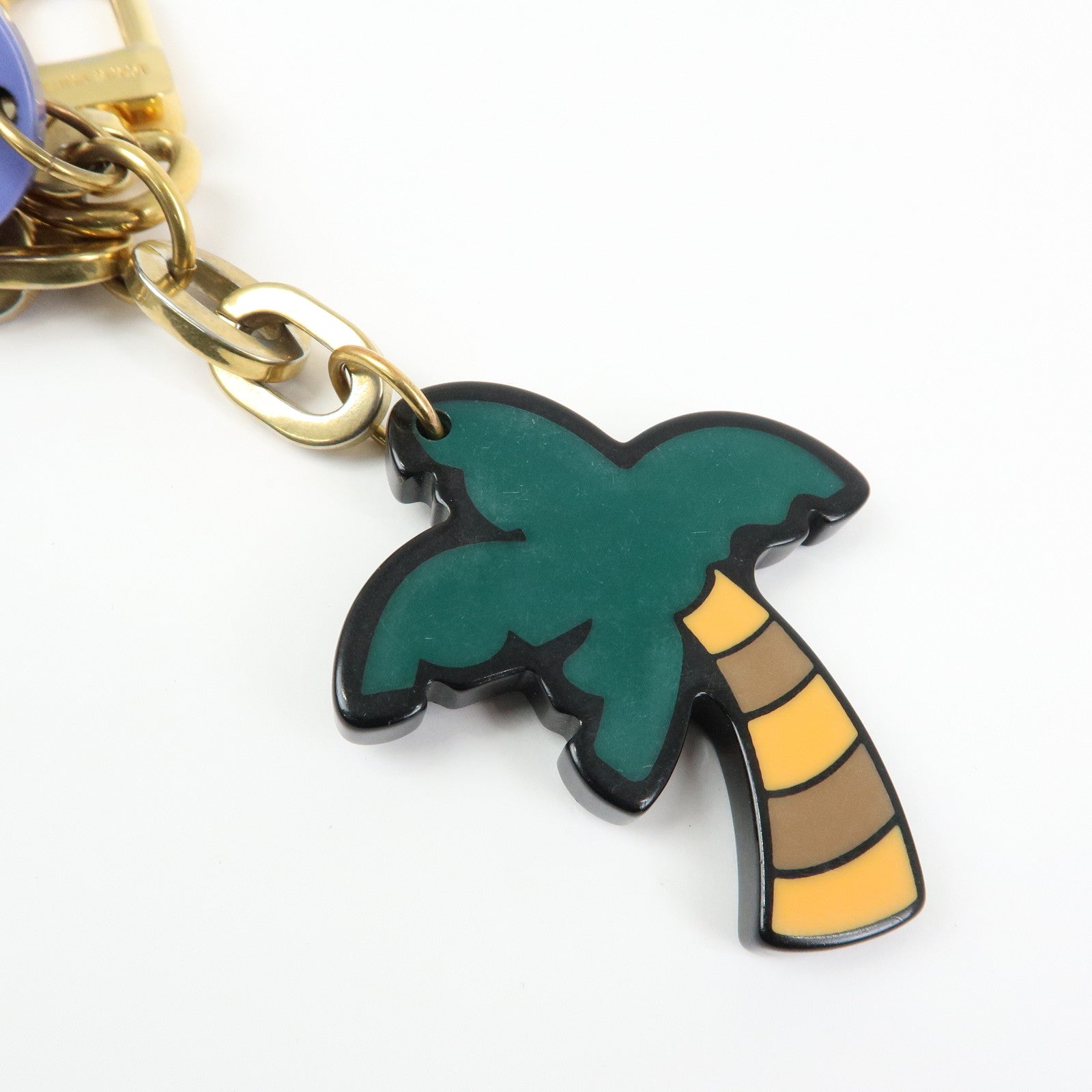 Louis Vuitton Plastic Metal Palm Tree Bag Charm Key Chain M66260