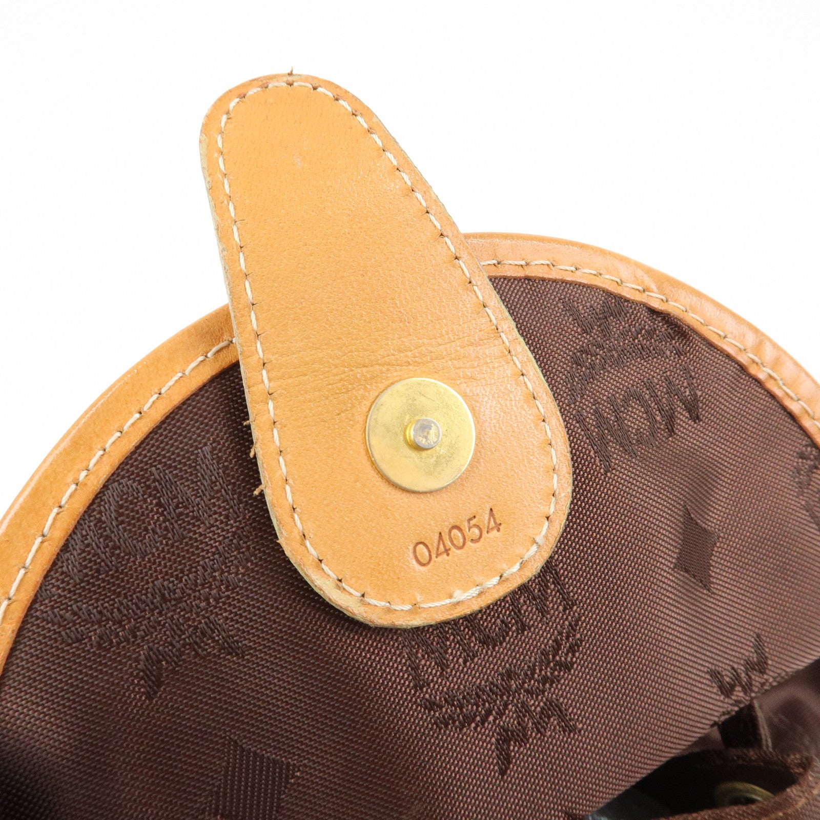 MCM Visetos Nylon Leather Backpack Rucksack Brown