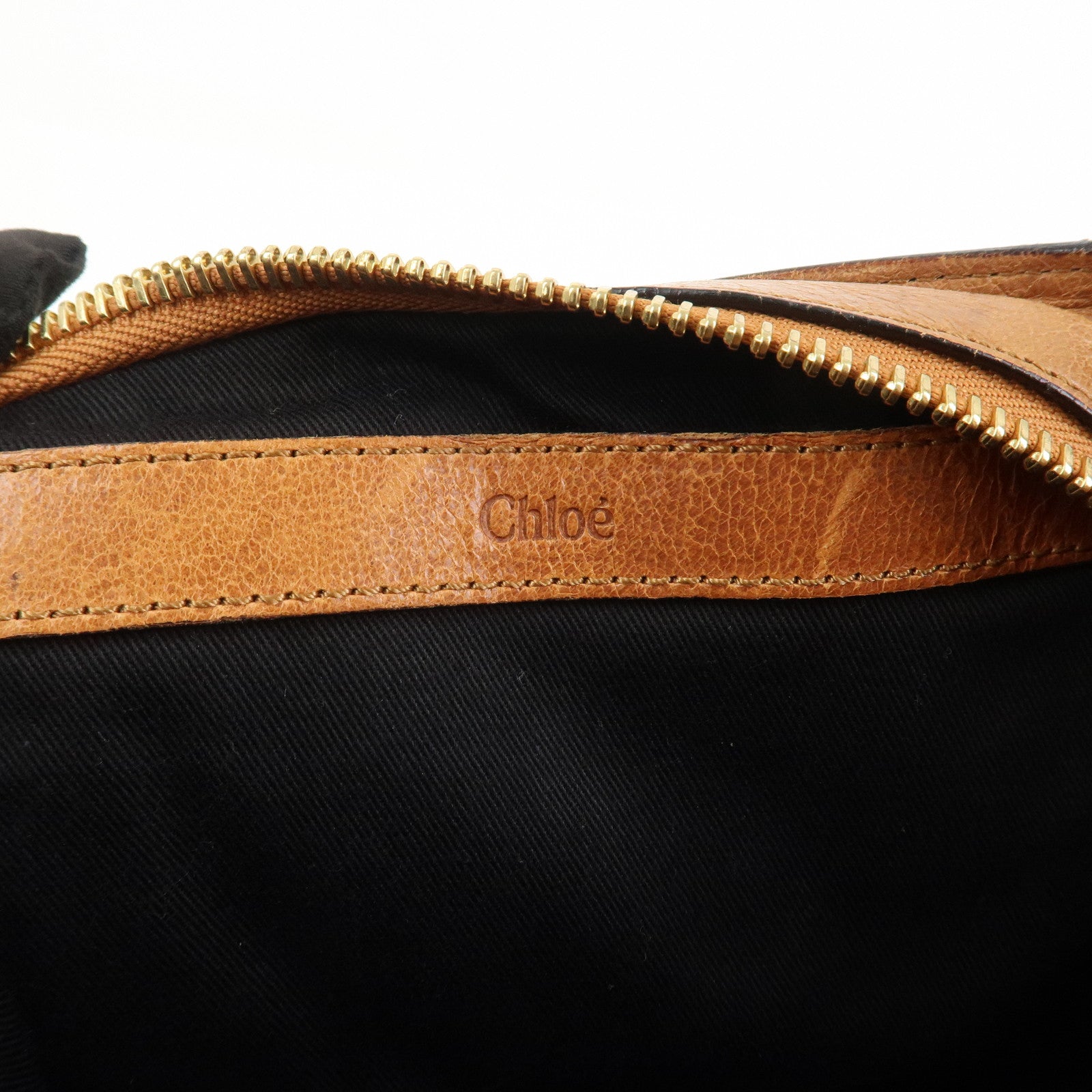 Chloe Ethel Leather 2Way Bag Hand Bag Shoulder Bag Brown