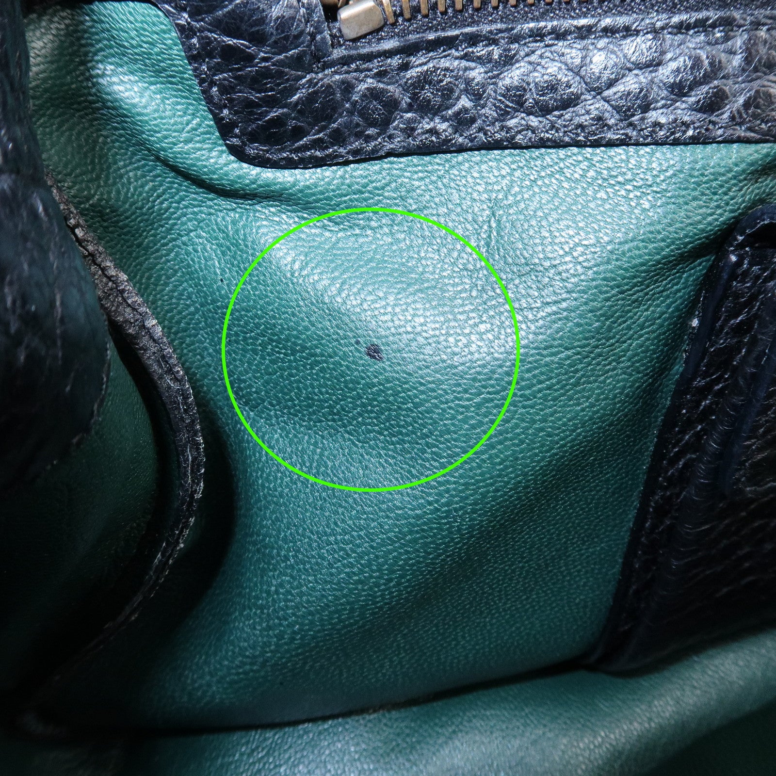 PRADA Triangle Logo Leather Shoulder Bag Hand Bag Black BR1976