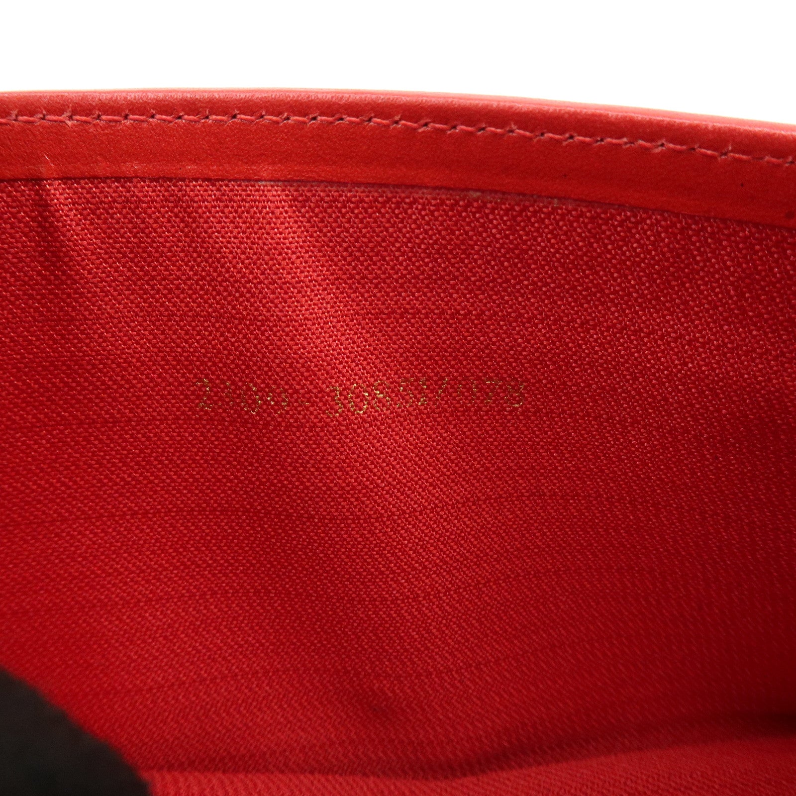 FENDI Zucca Canvas Leather Long Wallet Leopard Brown Red 30851