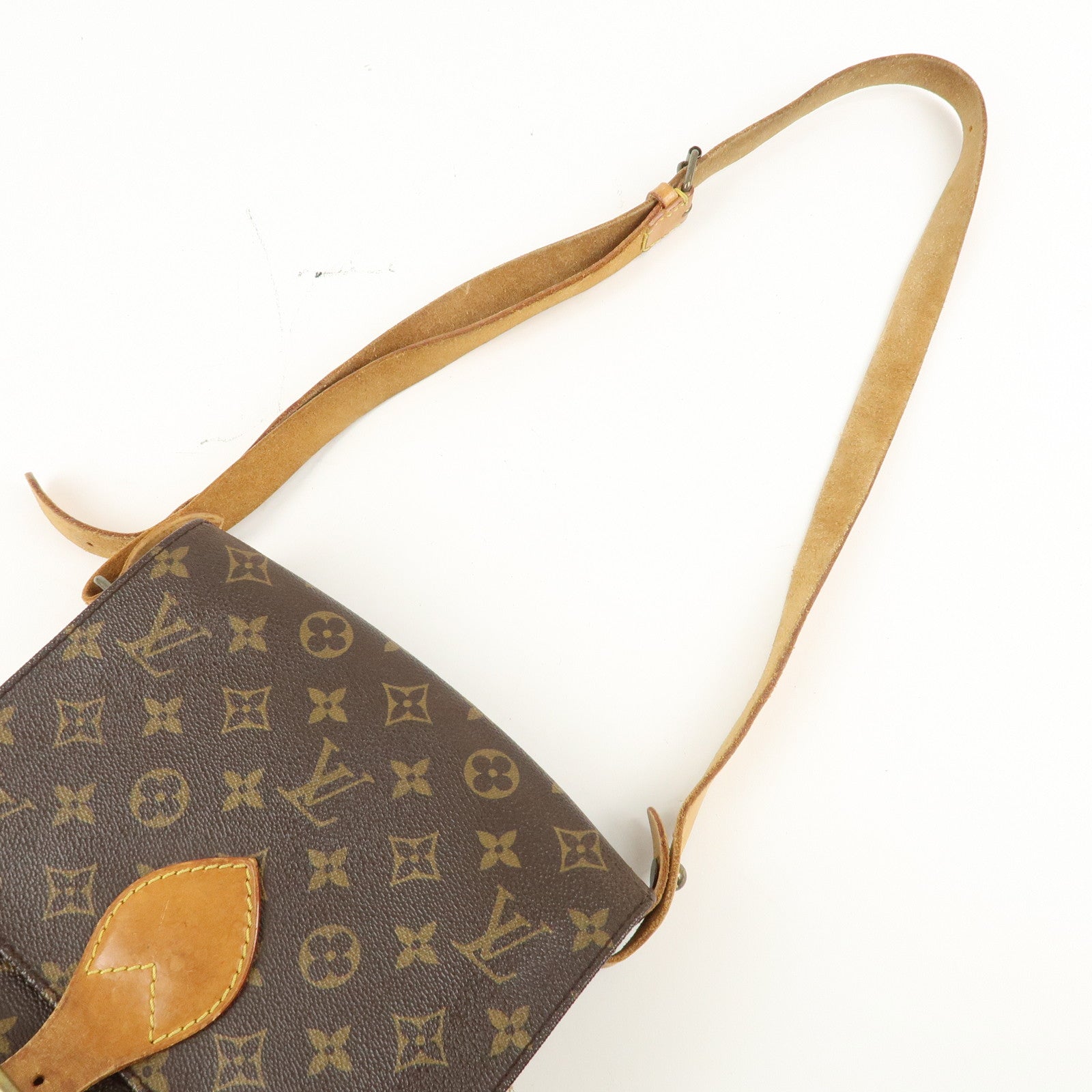 Louis Vuitton Monogram Cartouchiere MM Shoulder Bag M51253 Used