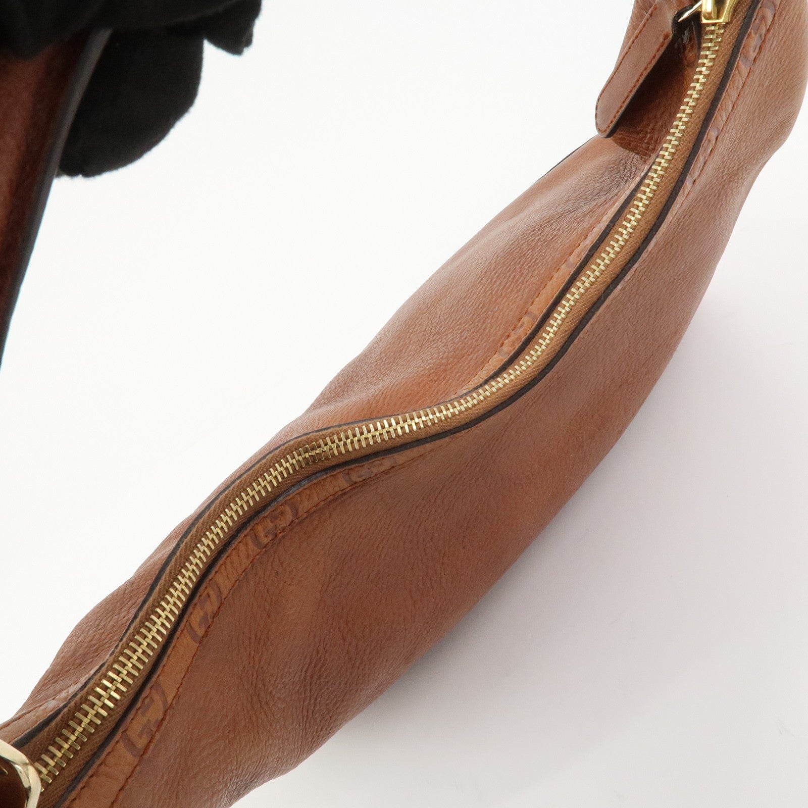 GUCCI Guccissima Leather Shoulder Bag Hand Bag Brown 181515