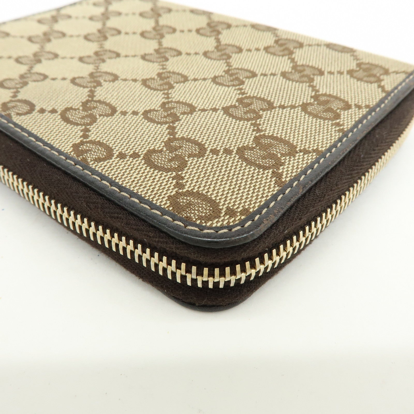GUCCI Gucciori Leather GG Canvas Agenda Cover Beige Brown 233152