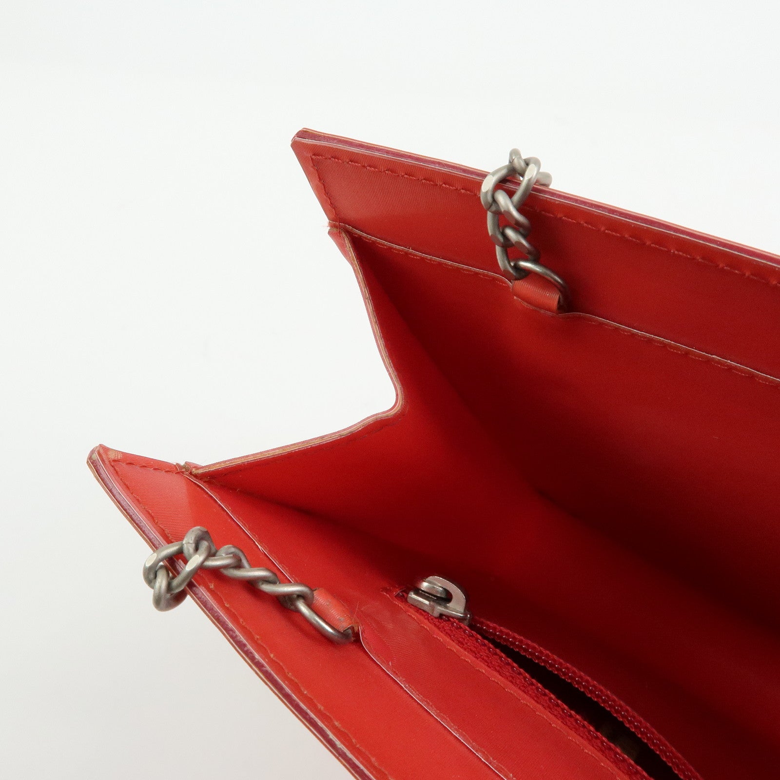 CHANEL COCO Mark PVC Hologram Chain Shoulder Bag Red