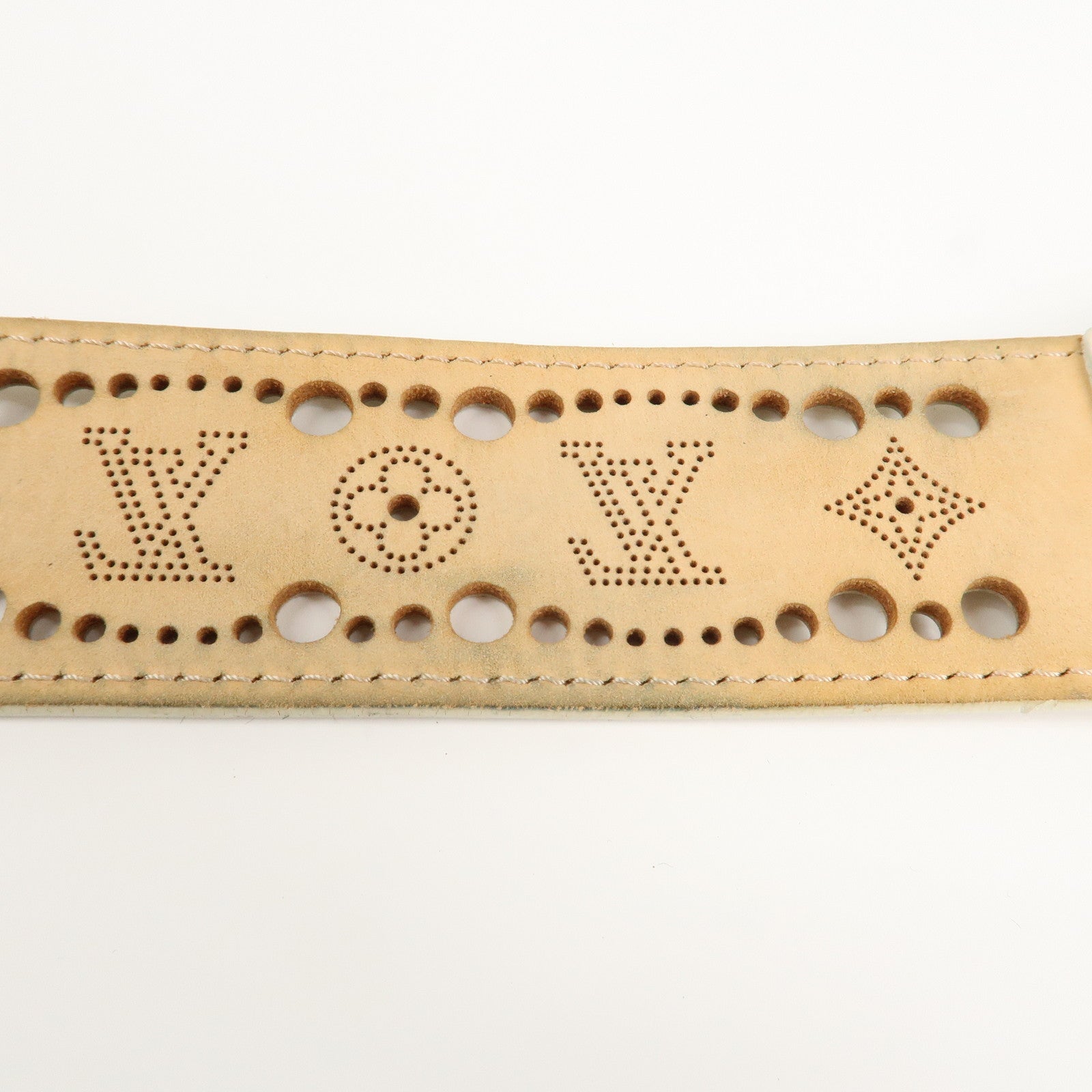 Louis Vuitton Leather Ceinture Phenix Ivory Belt 88/34 M9680 Used