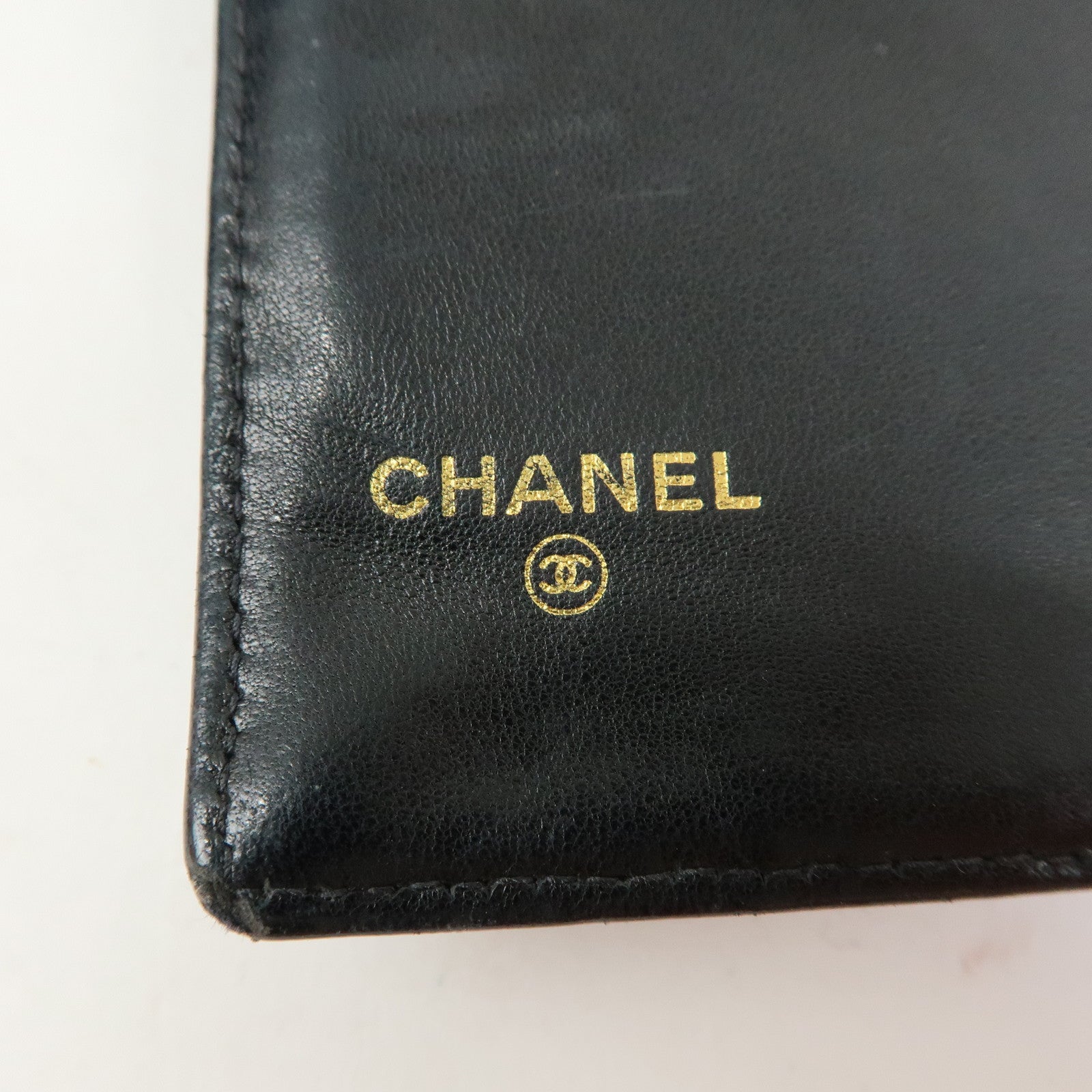 CHANEL COCO Mark Caviarskin Long Wallet Black